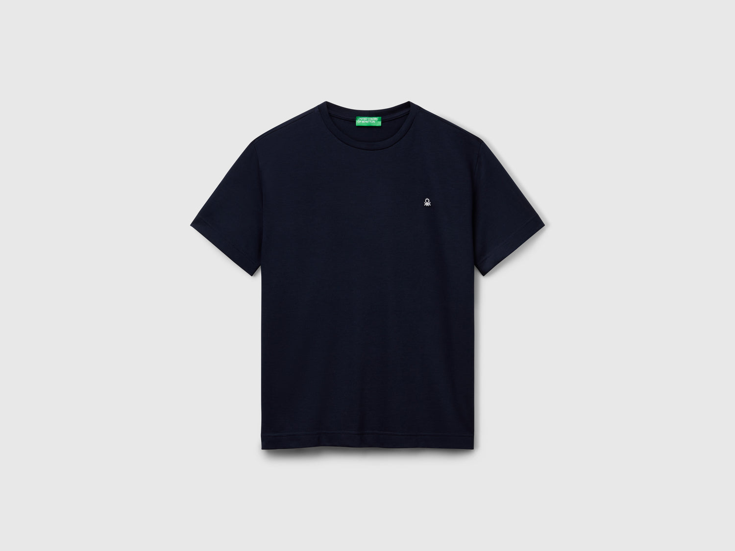 Maglietta in micro piquet da uomo blu scuro | Benetton Outlet