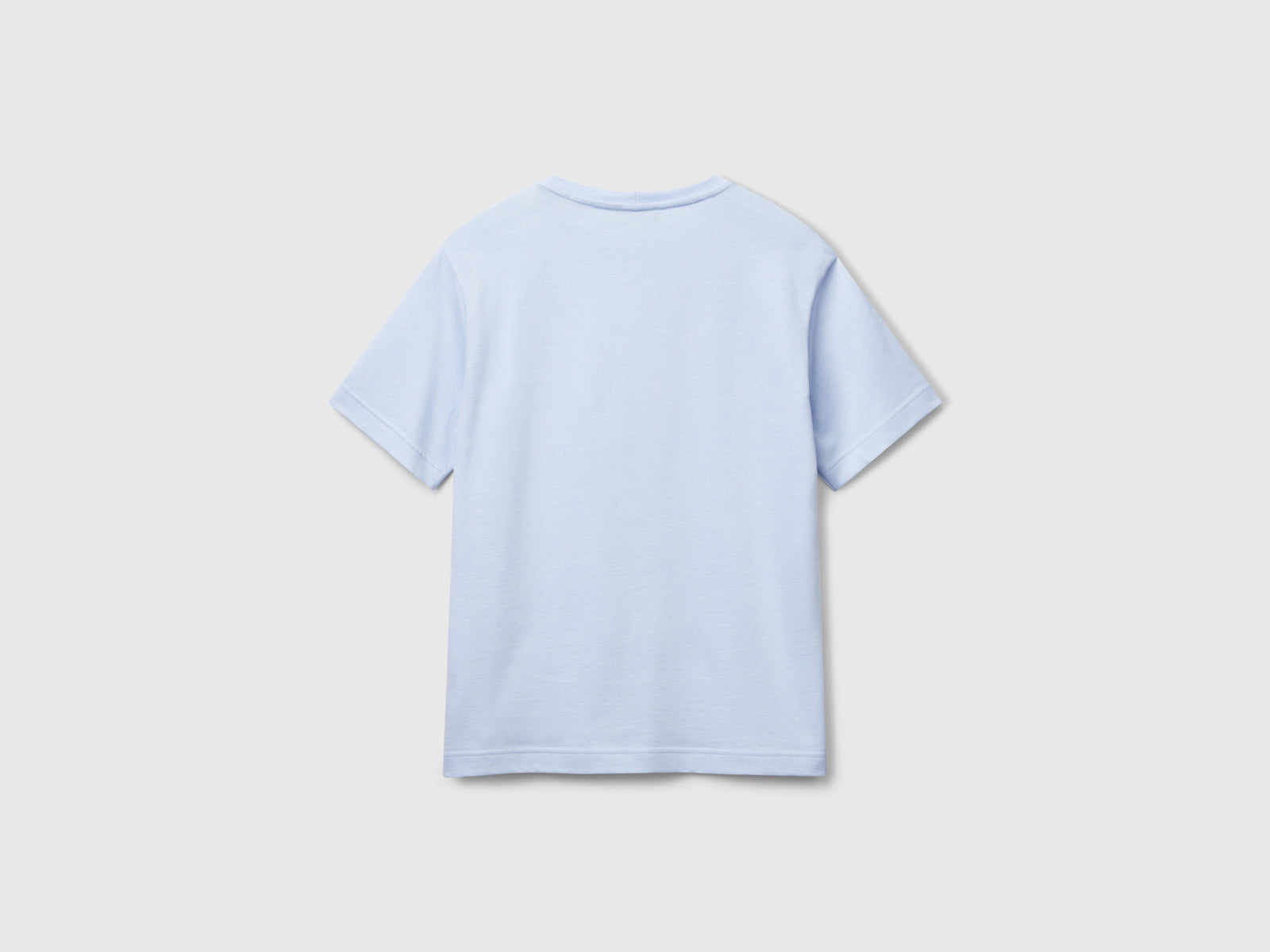 Maglietta in micro piquet da uomo celeste 2 | Benetton Outlet