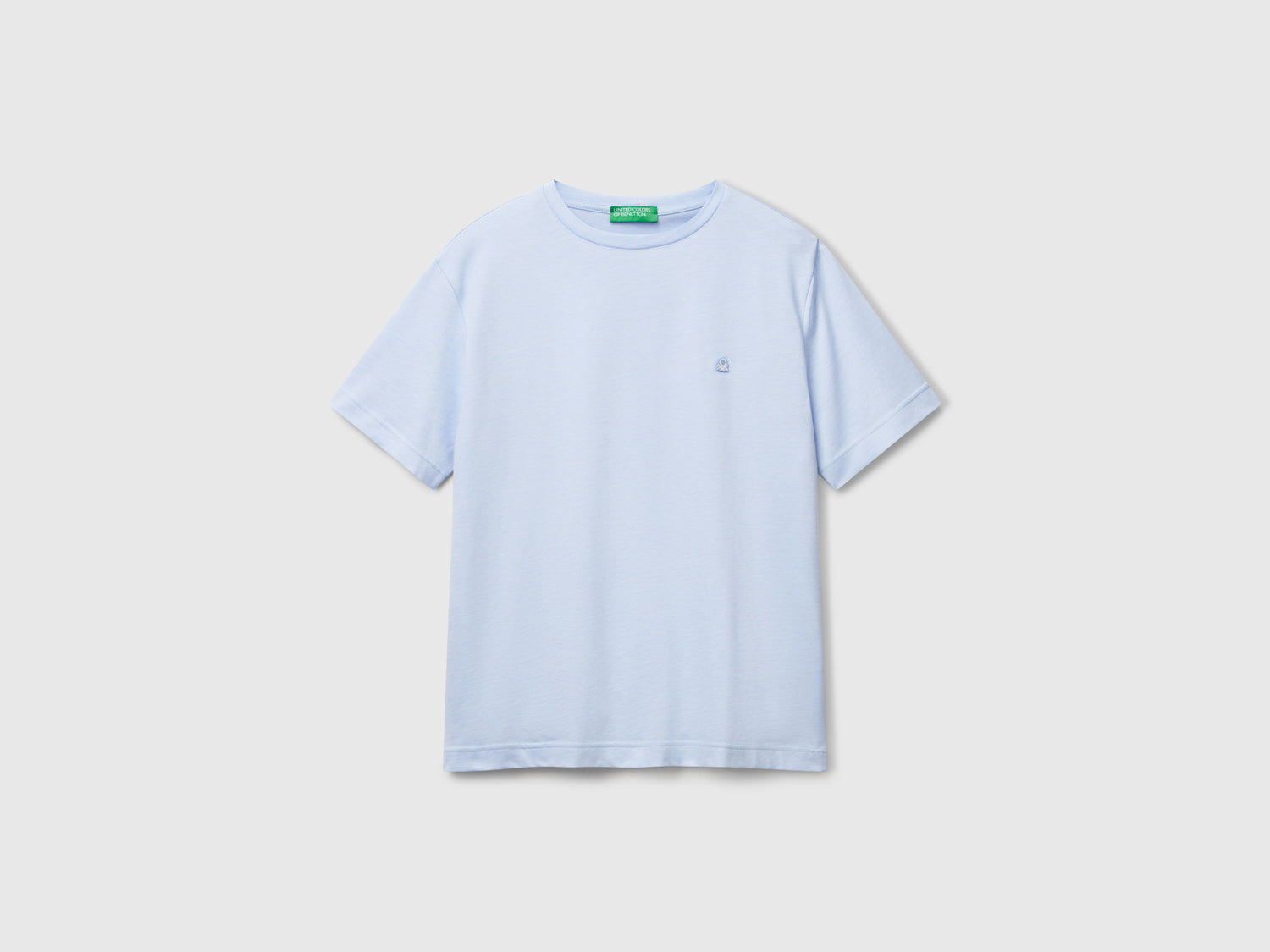 Maglietta in micro piquet da uomo celeste | Benetton Outlet