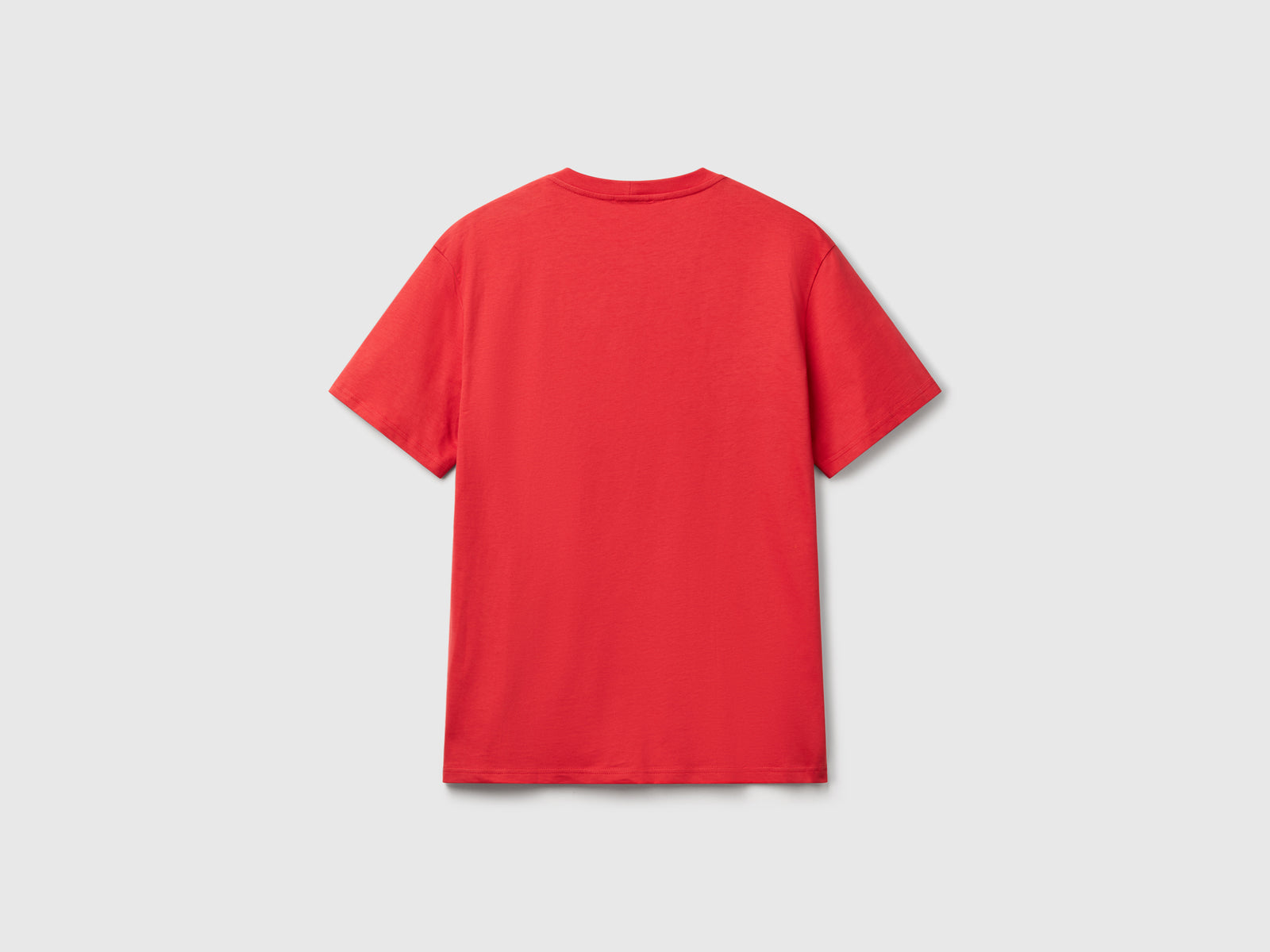 T-shirt basica cotone da uomo rosso mattone 2 | Benetton Outlet