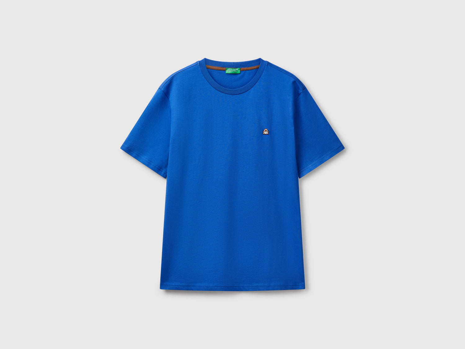 T-shirt basica cotone da uomo bluette | Benetton Outlet