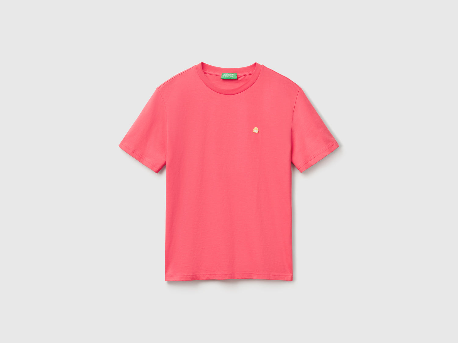 T-shirt basica cotone da uomo ciclamino | Benetton Outlet