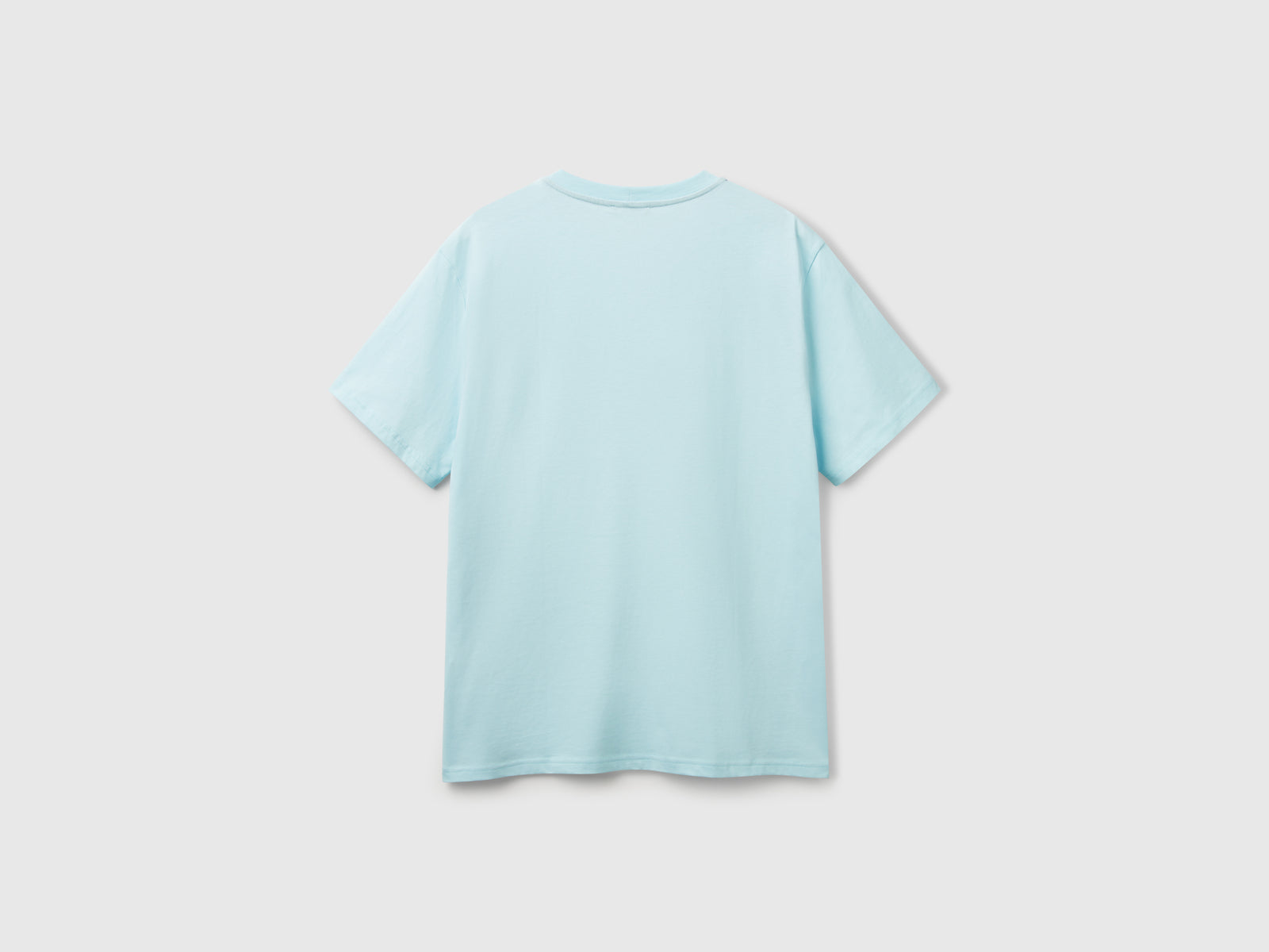T-shirt basica cotone da uomo turchese 2 | Benetton Outlet