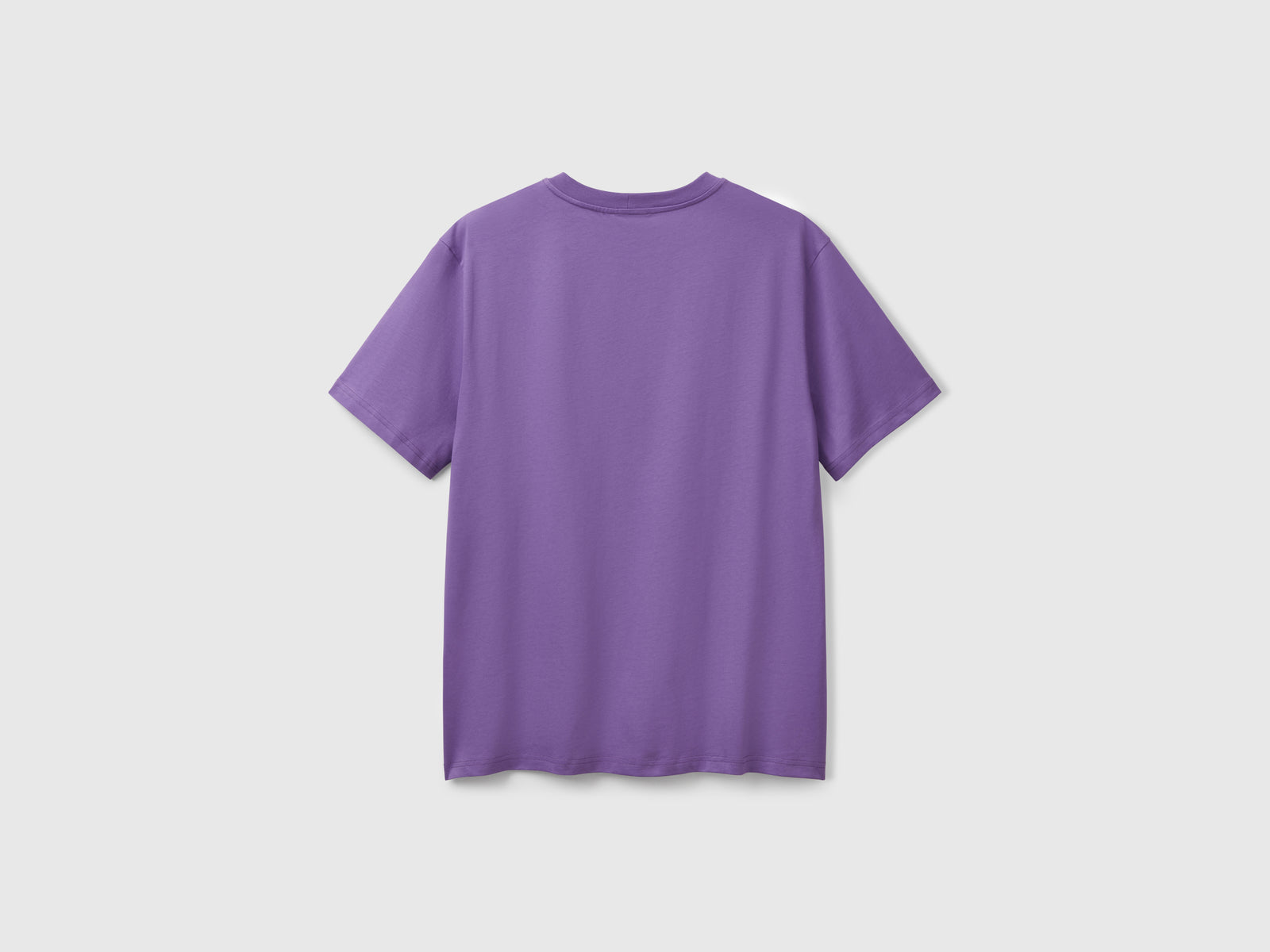 T-shirt basica cotone da uomo viola 2 | Benetton Outlet