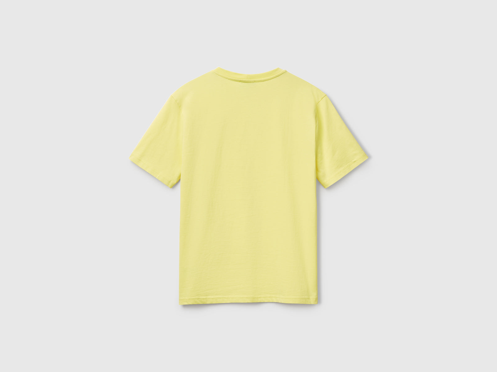 T-shirt basica cotone da uomo giallo 2 | Benetton Outlet