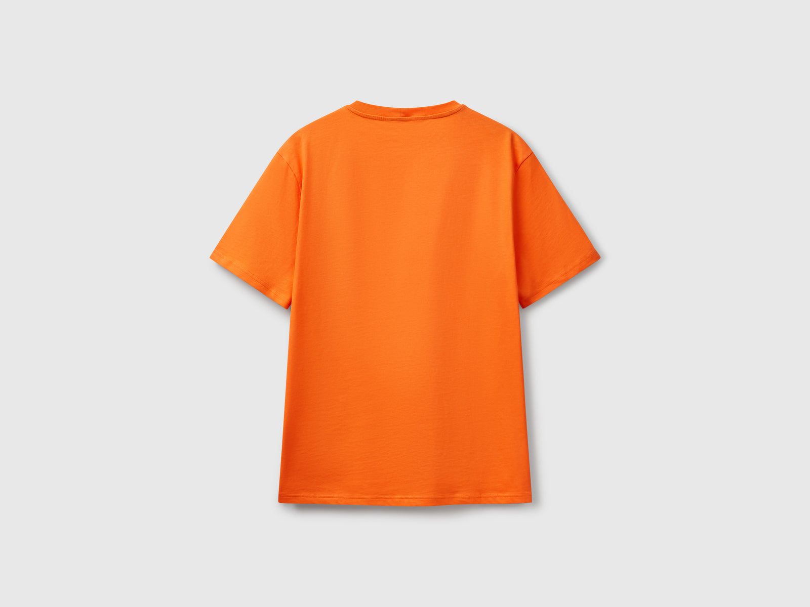 T-shirt basica cotone da uomo arancione 2 | Benetton Outlet
