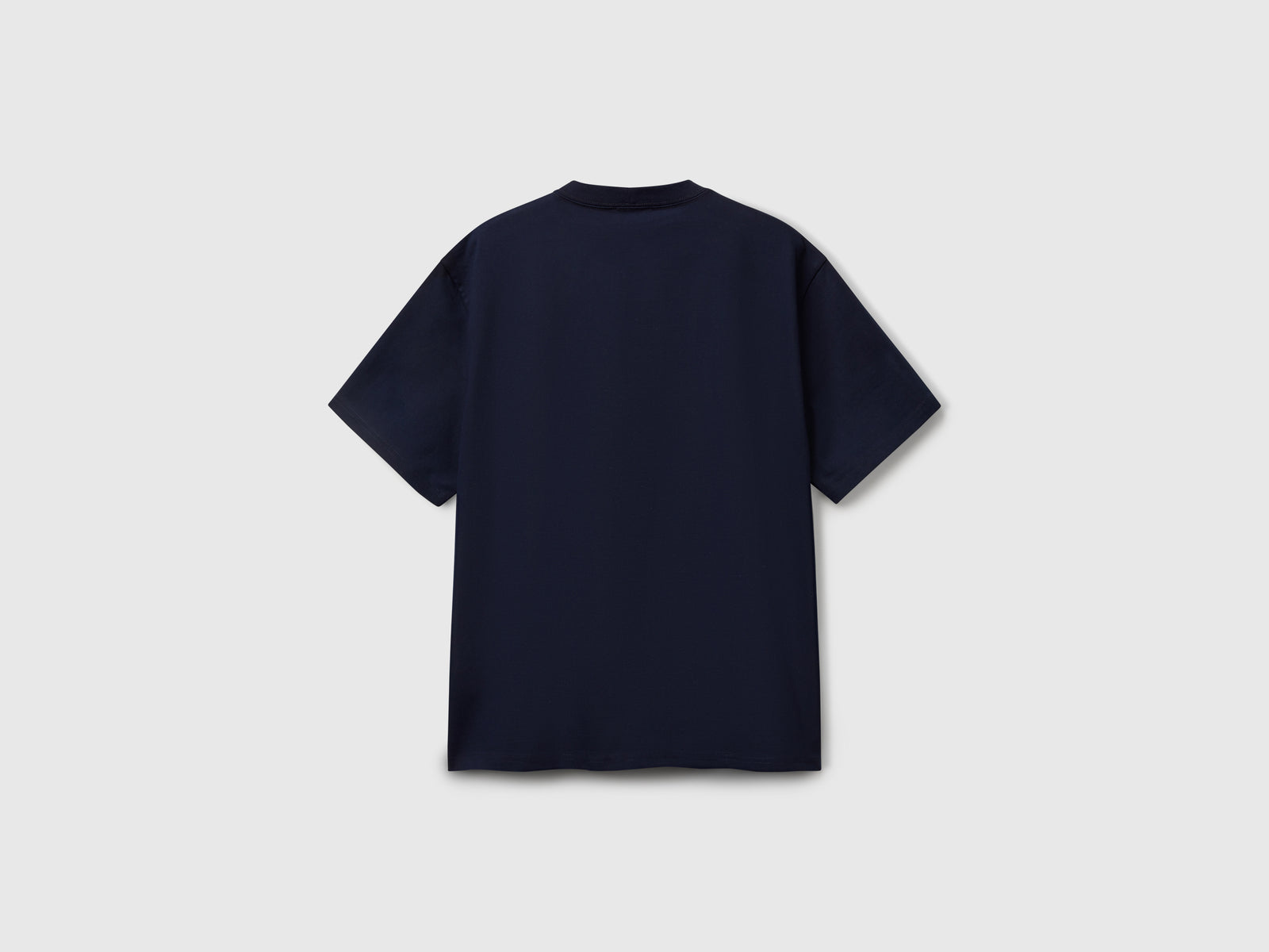 T-shirt over fit con ricamo logo da uomo blu scuro 2 | Benetton Outlet
