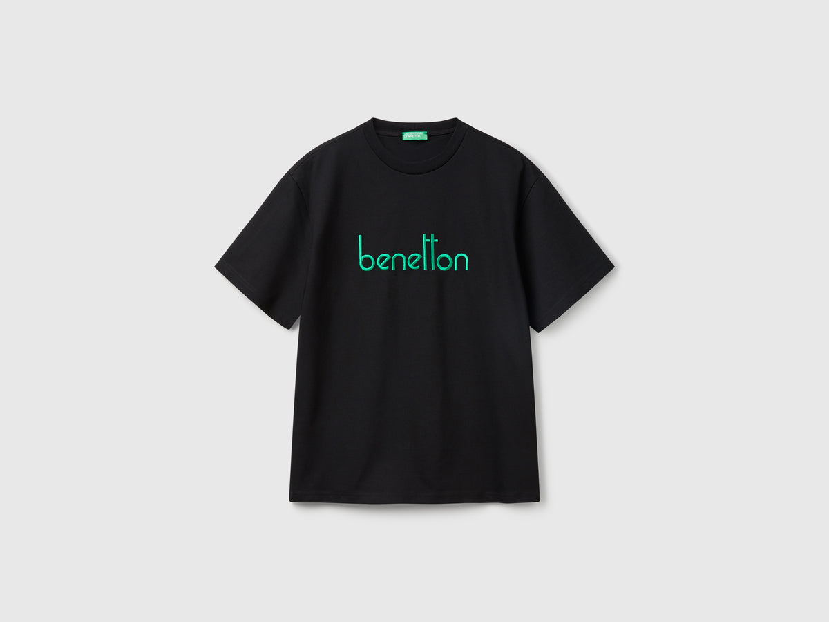 T-shirt over fit con ricamo logo