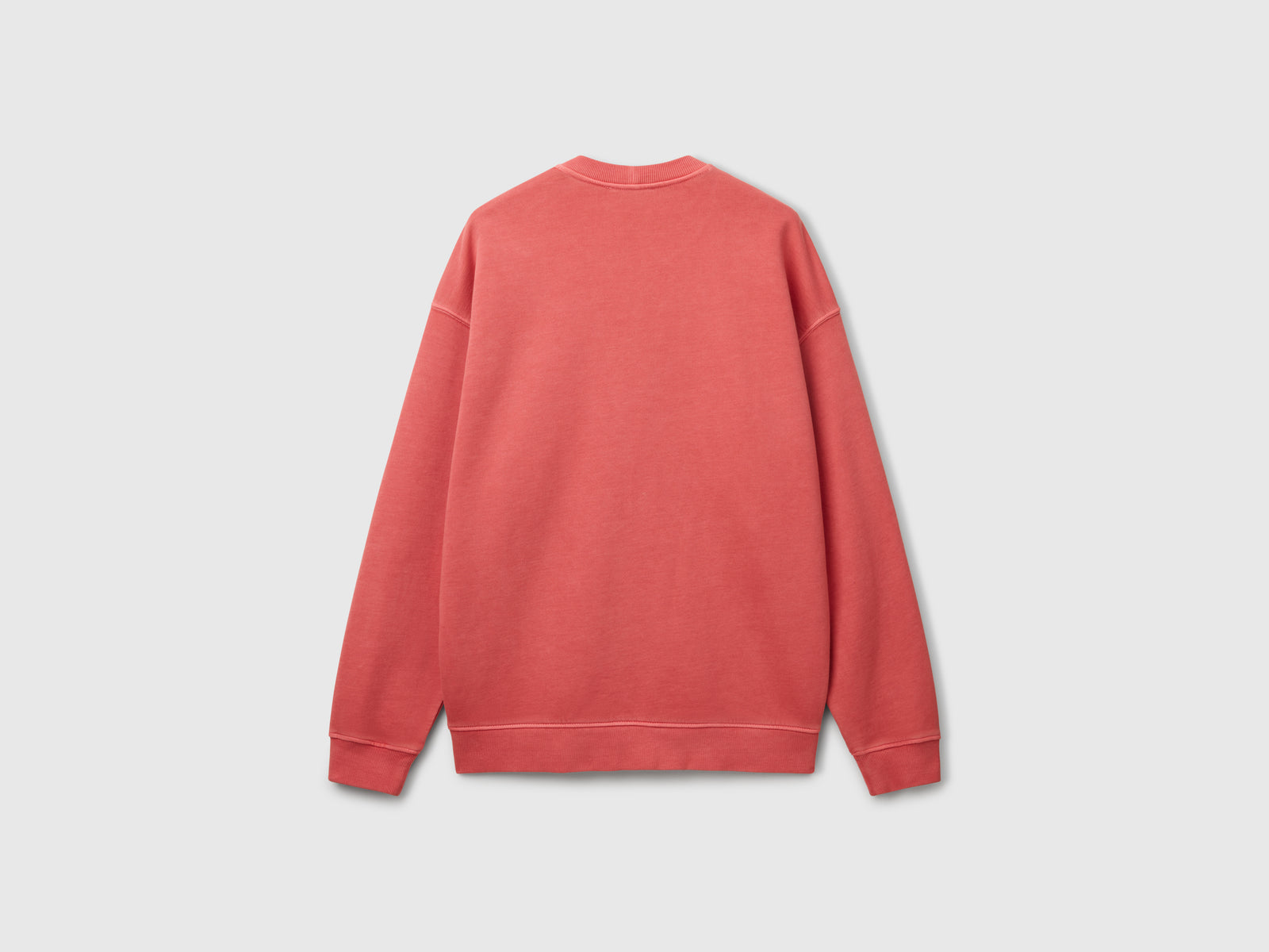 Felpa in cotone da uomo rosso mattone 2 | Benetton Outlet