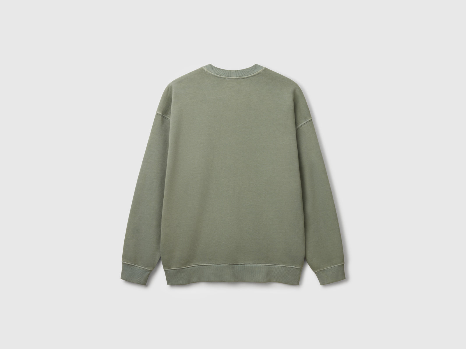 Felpa in cotone da uomo verde militare 2 | Benetton Outlet