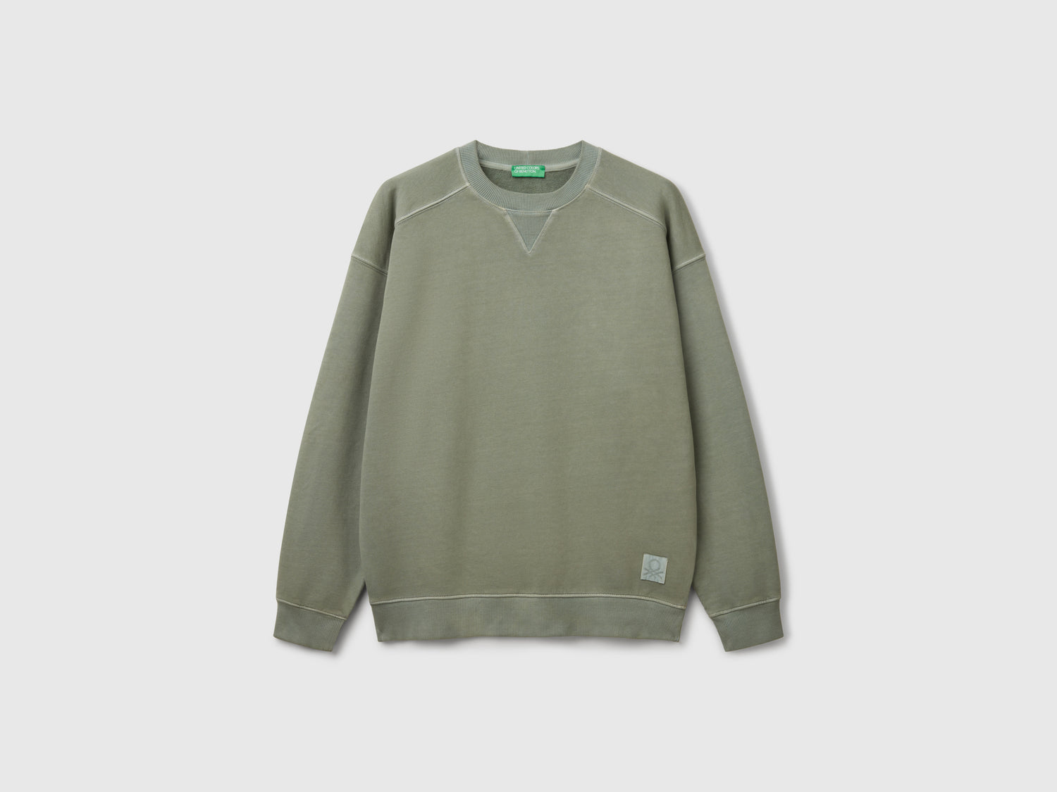 Felpa in cotone da uomo verde militare | Benetton Outlet
