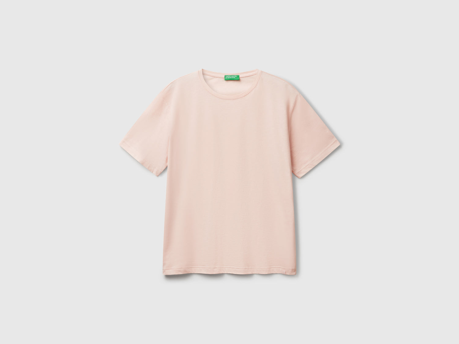 Maglietta in jersey leggero da uomo rosa tenue | Benetton Outlet