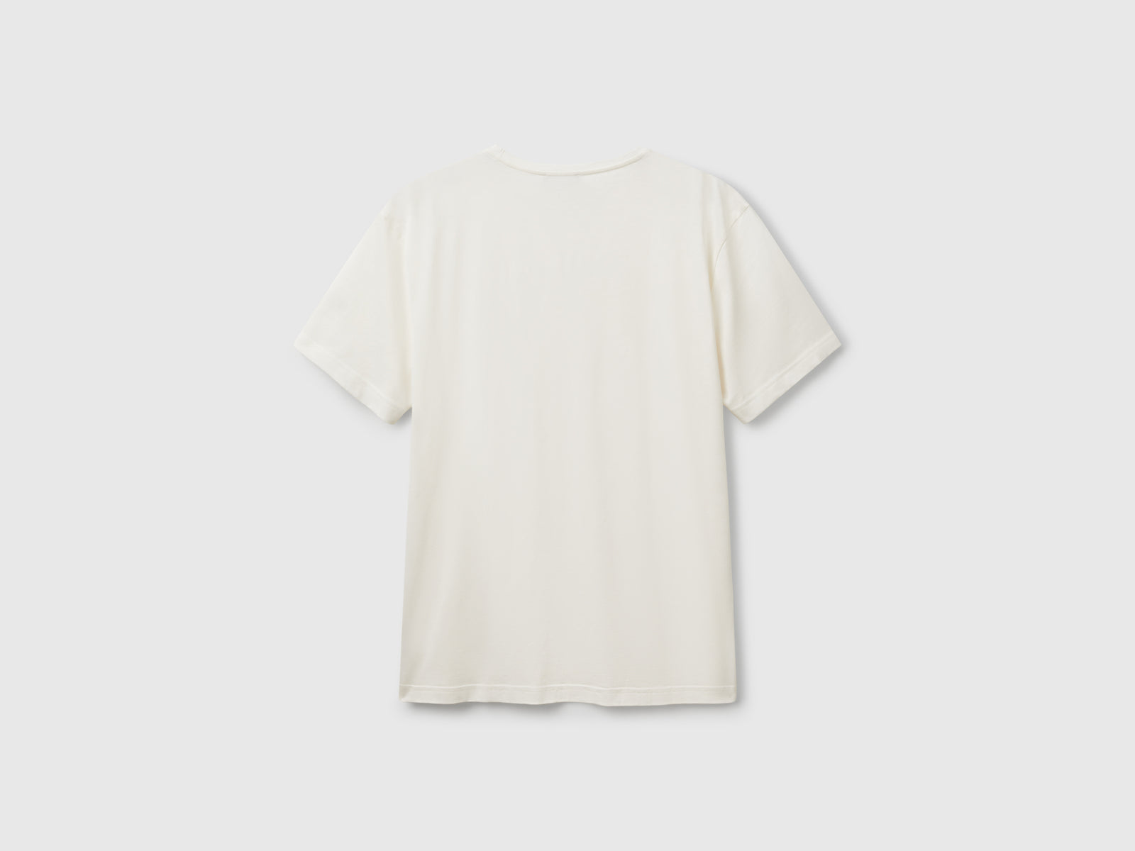 Maglietta in jersey leggero da uomo bianco panna 2 | Benetton Outlet