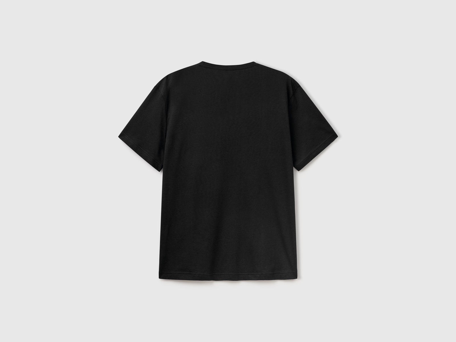 Maglietta in jersey leggero da uomo nero 2 | Benetton Outlet
