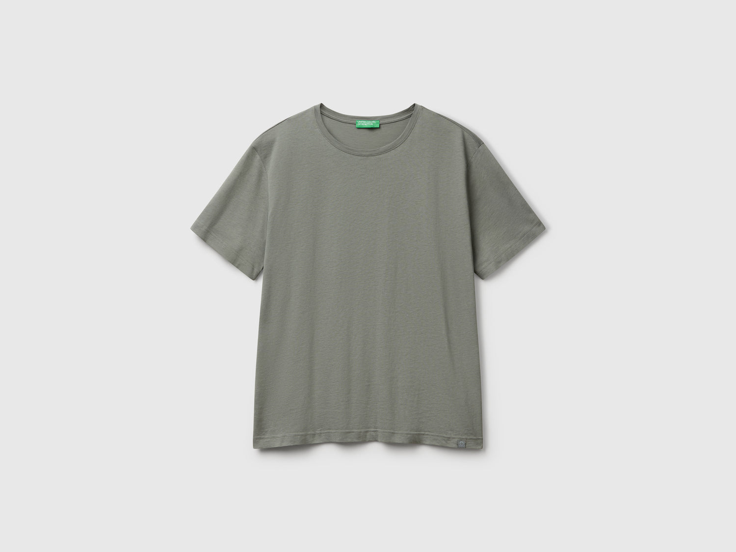 Maglietta in jersey leggero da uomo verde militare | Benetton Outlet