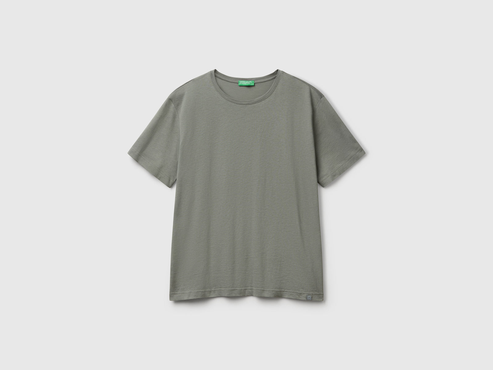 Maglietta in jersey leggero da uomo verde militare | Benetton Outlet