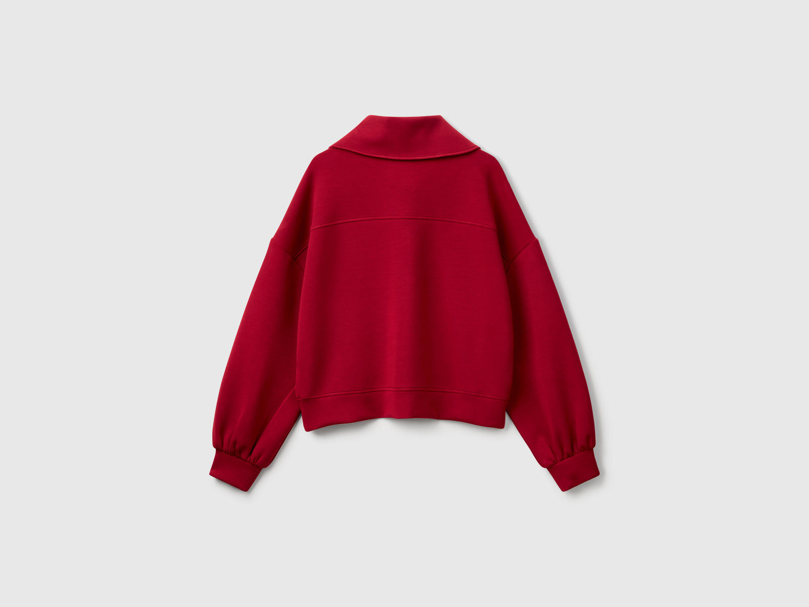 Felpa con zip da donna bordeaux 2 | Benetton Outlet