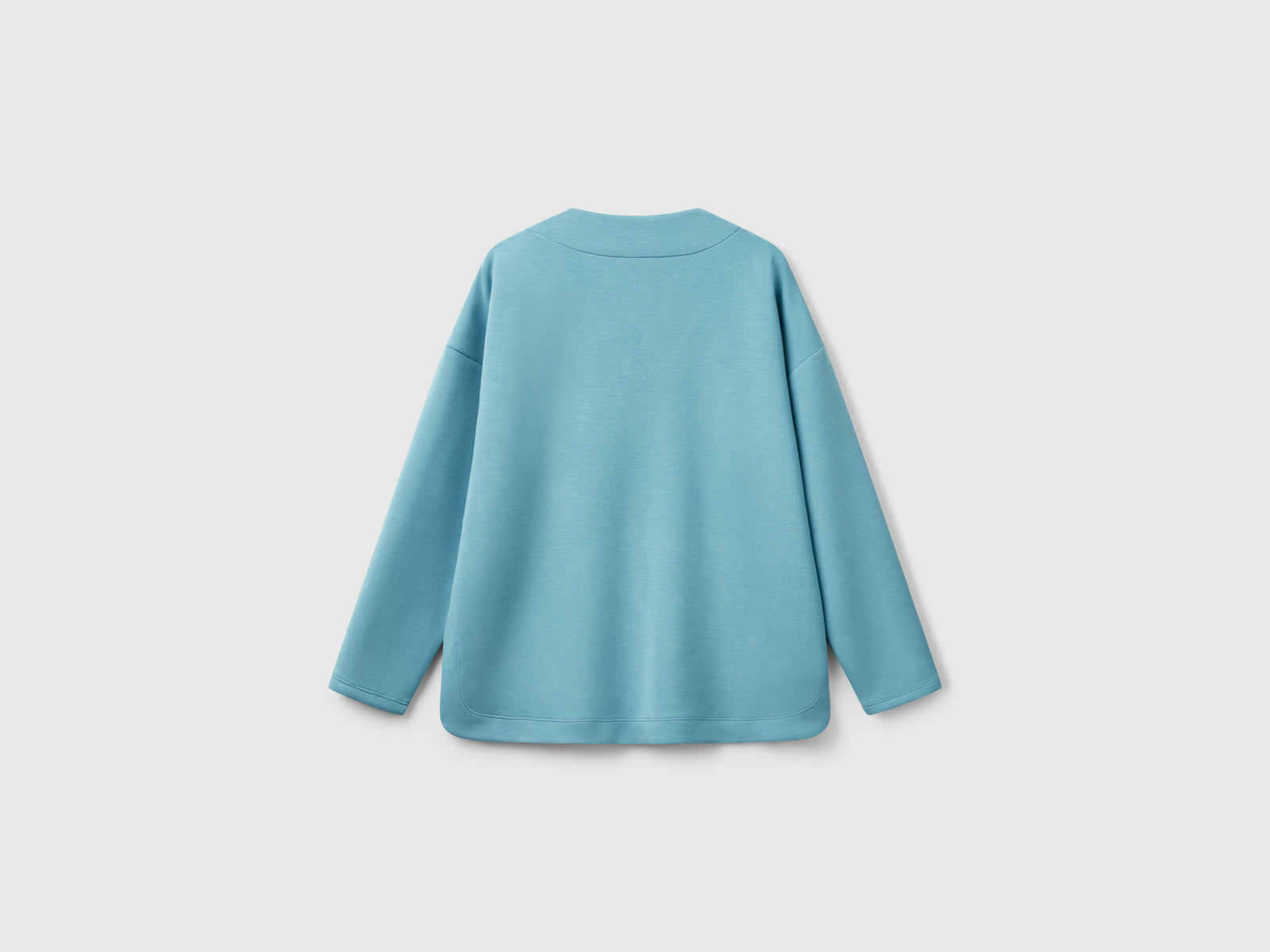 Felpa con scollo a V da donna azzurro 2 | Benetton Outlet