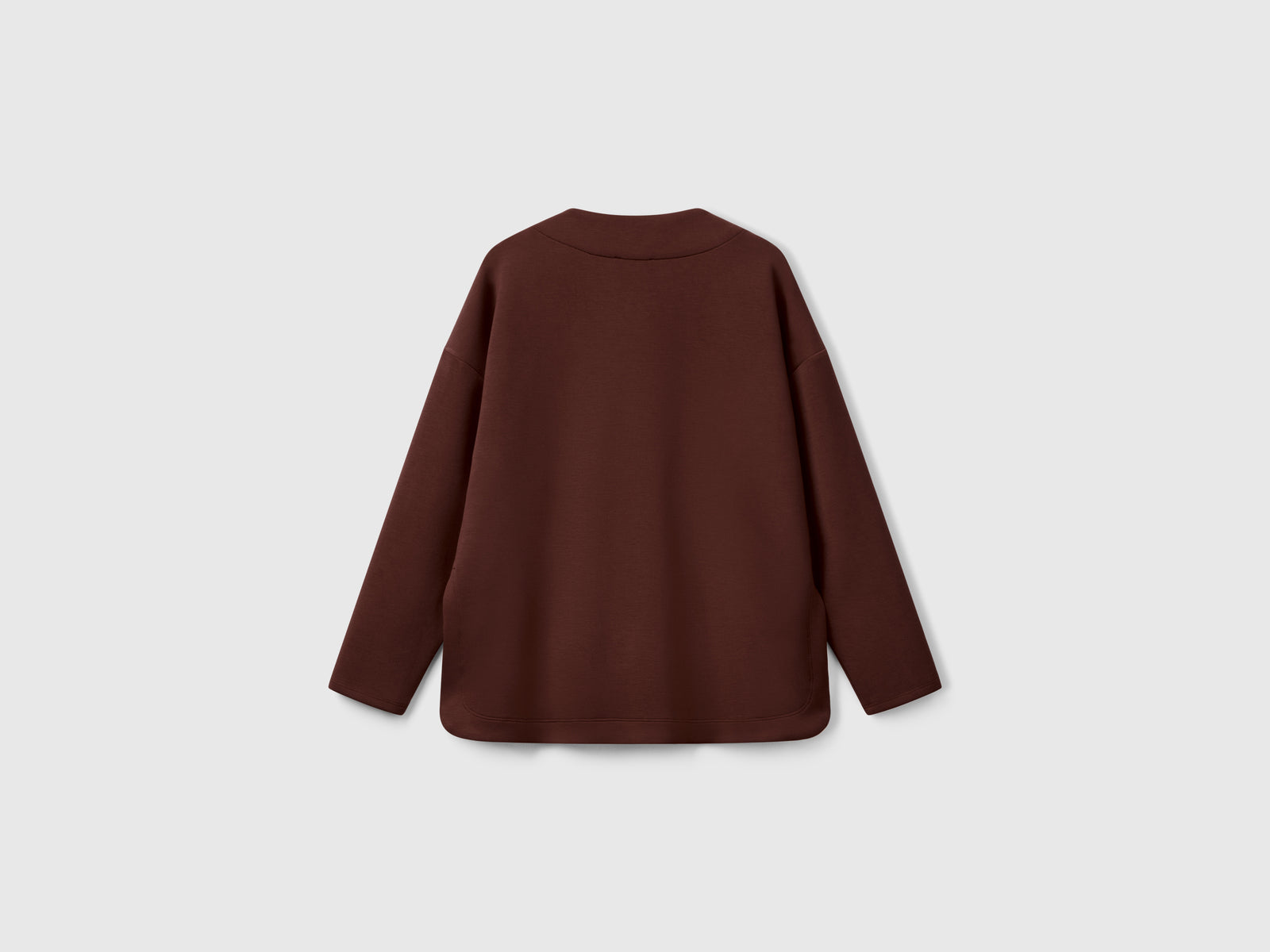 Felpa con scollo a V da donna bruciato 2 | Benetton Outlet
