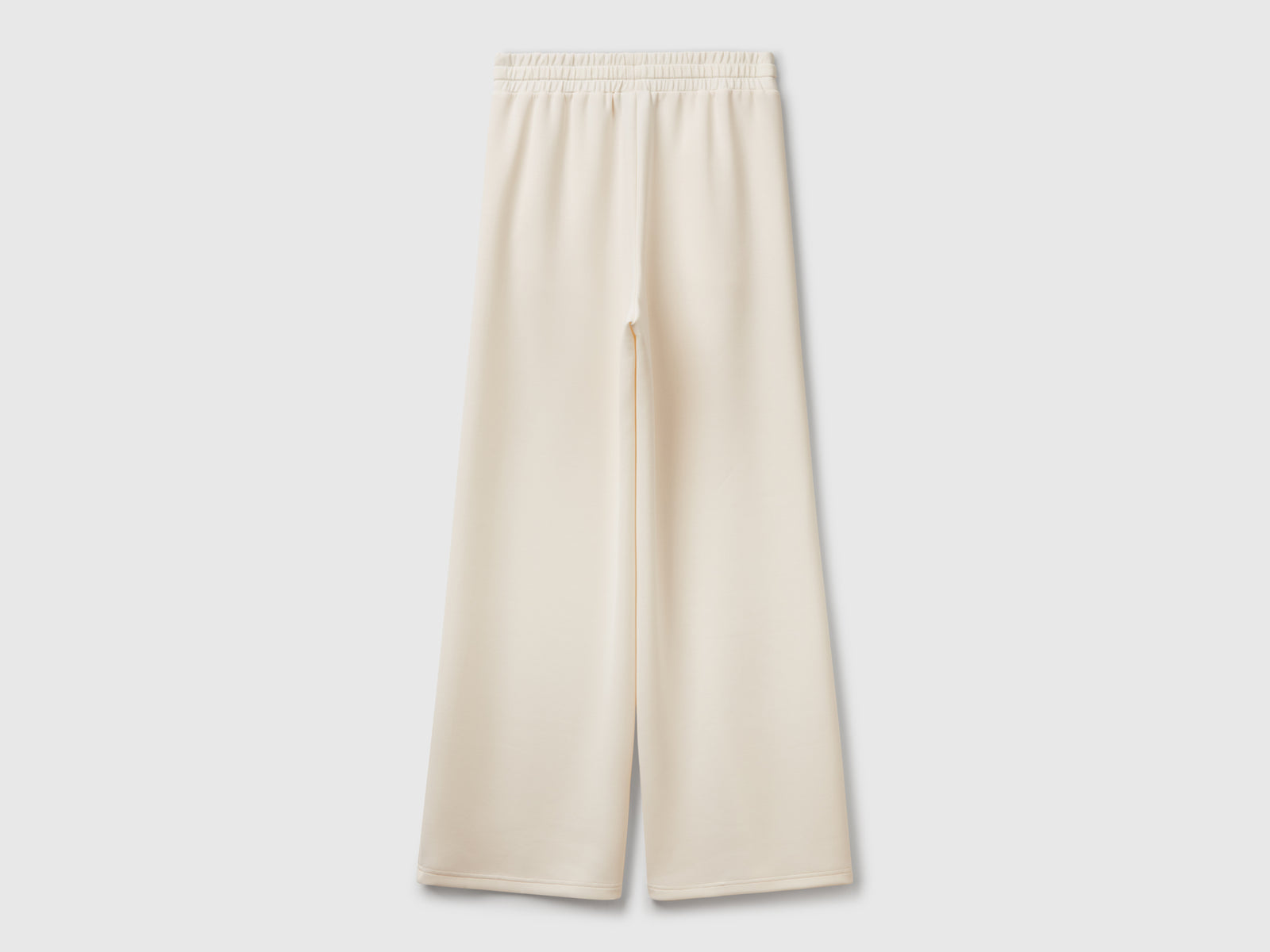 Pantaloni ampi in felpa da donna bianco panna 2 | Benetton Outlet