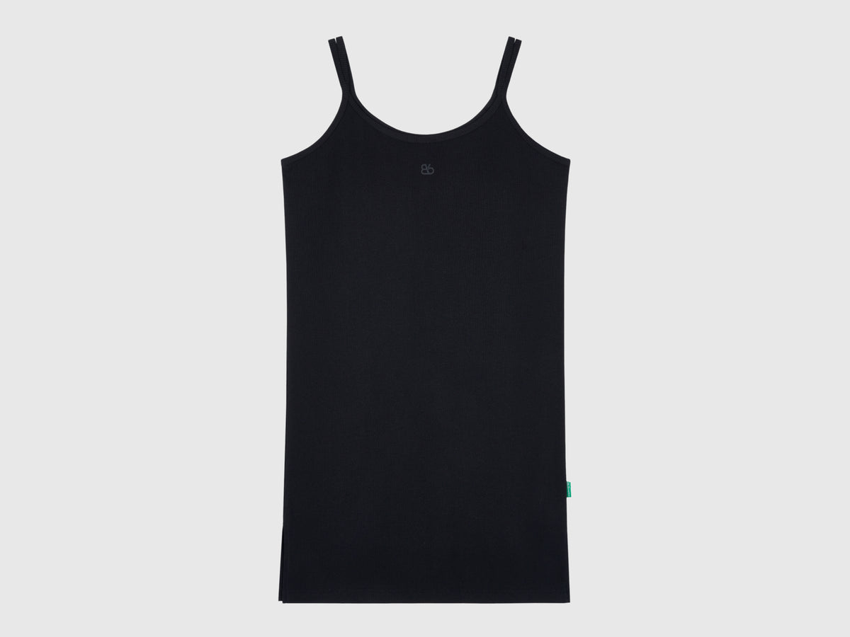 Abito midi in misto cotone