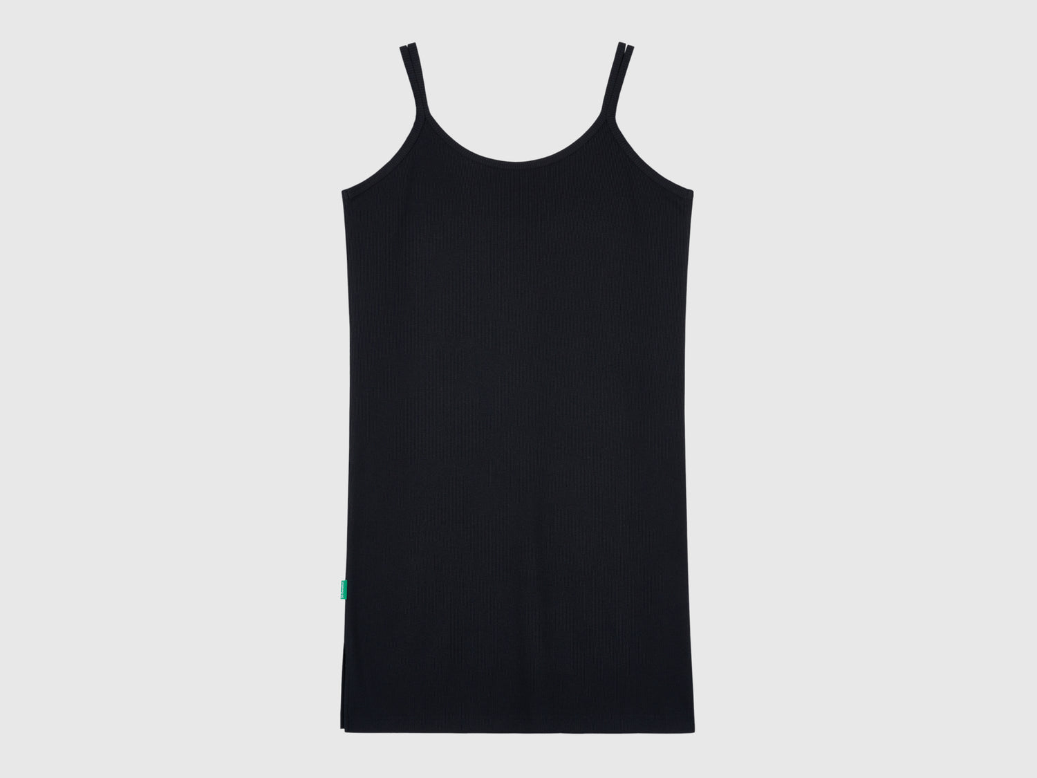 Abito midi in misto cotone da donna nero | Benetton Outlet