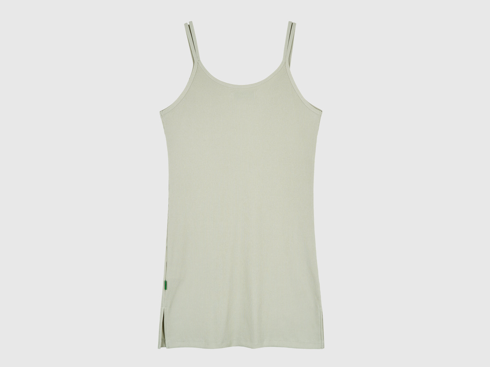 Abito midi in misto cotone da donna verde oliva 2 | Benetton Outlet