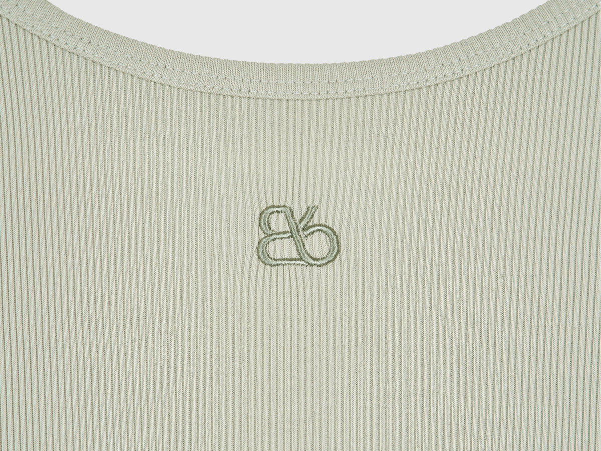 Abito midi in misto cotone