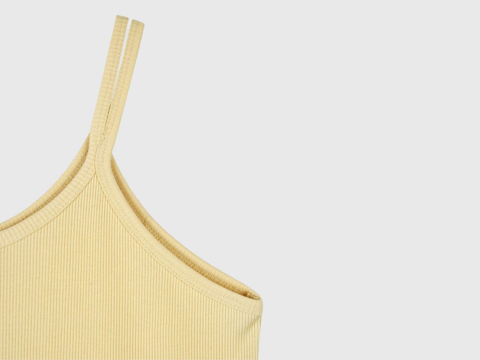 Abito midi in misto cotone da donna giallo 3 | Benetton Outlet