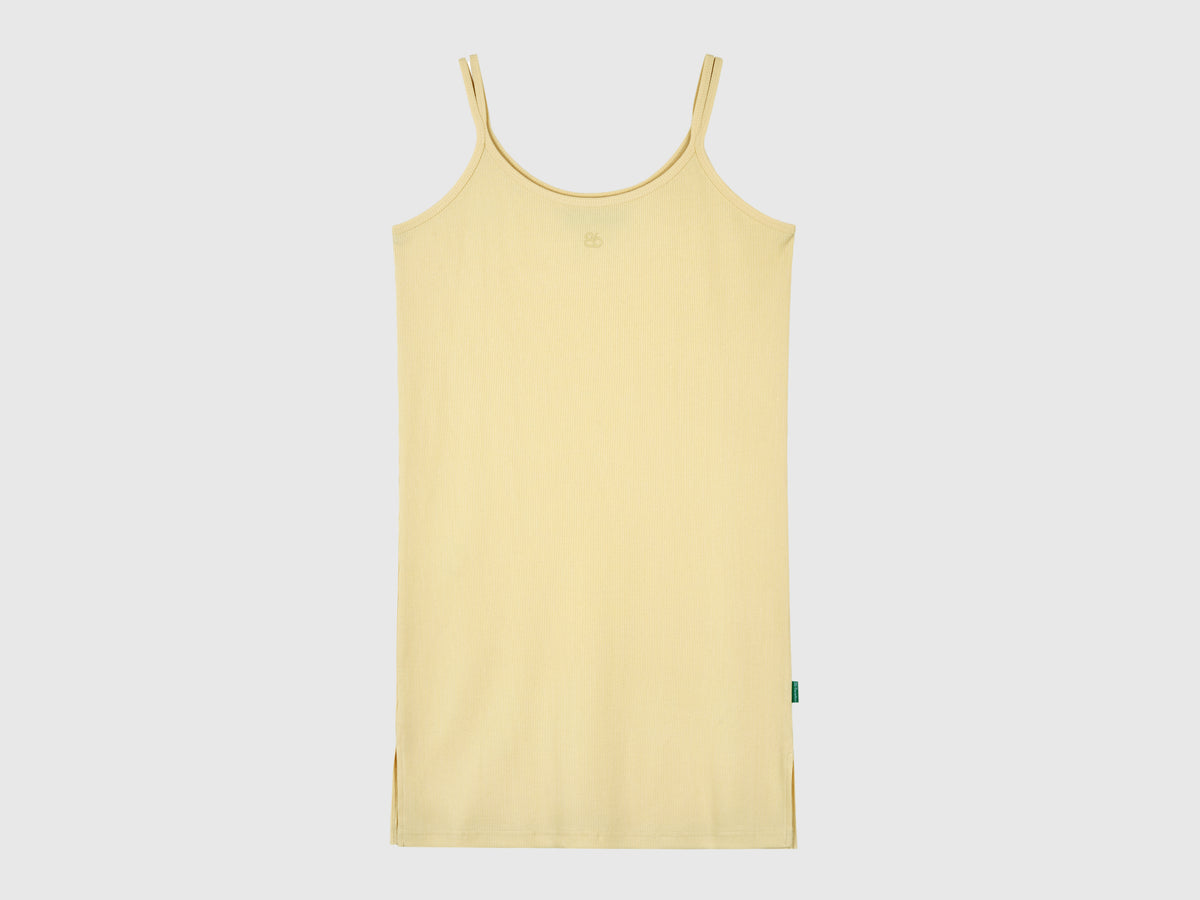 Abito midi in misto cotone
