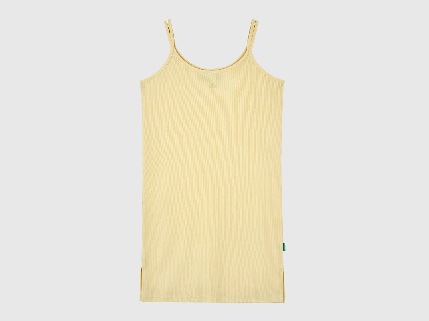 Abito midi in misto cotone da donna giallo | Benetton Outlet
