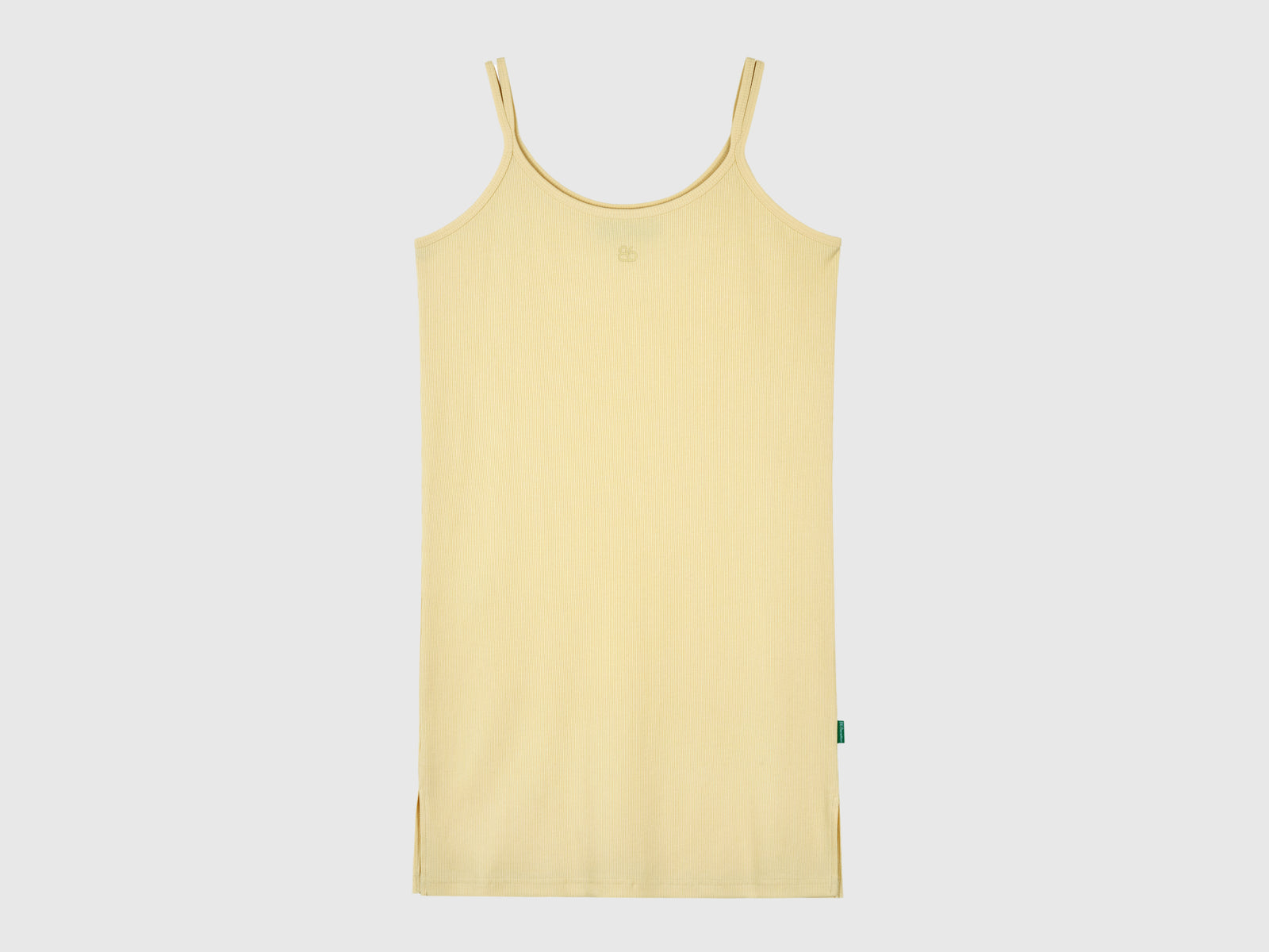 Abito midi in misto cotone da donna giallo | Benetton Outlet