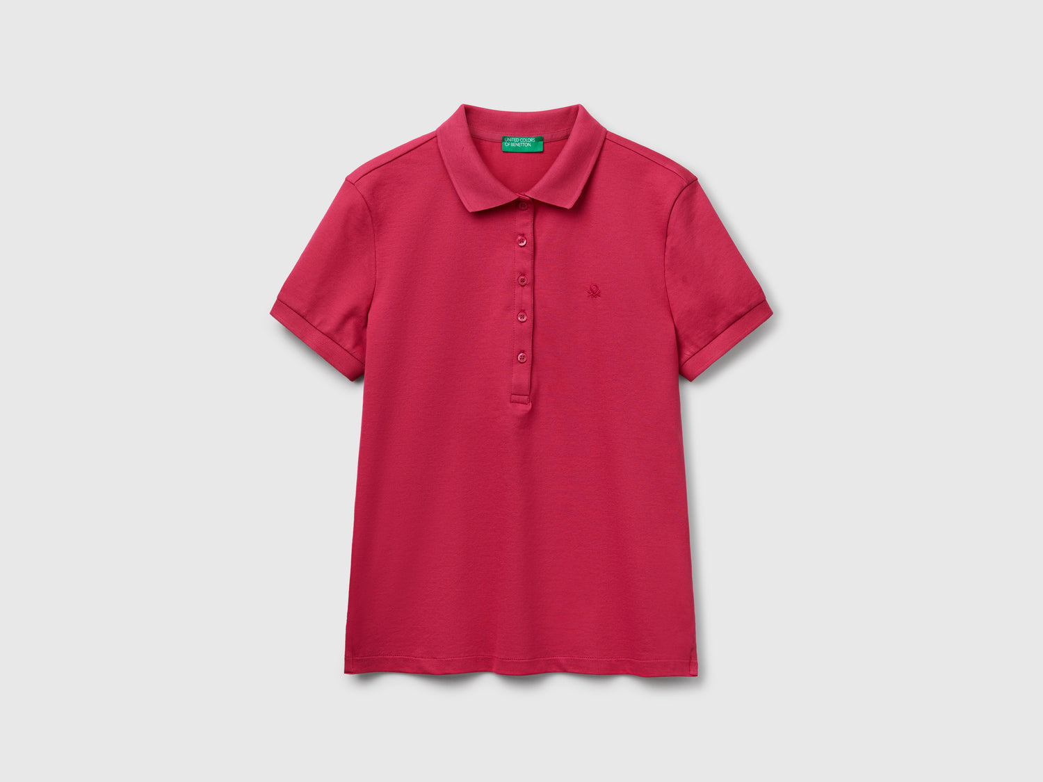Polo slim fit in cotone stretch da donna rosso | Benetton Outlet