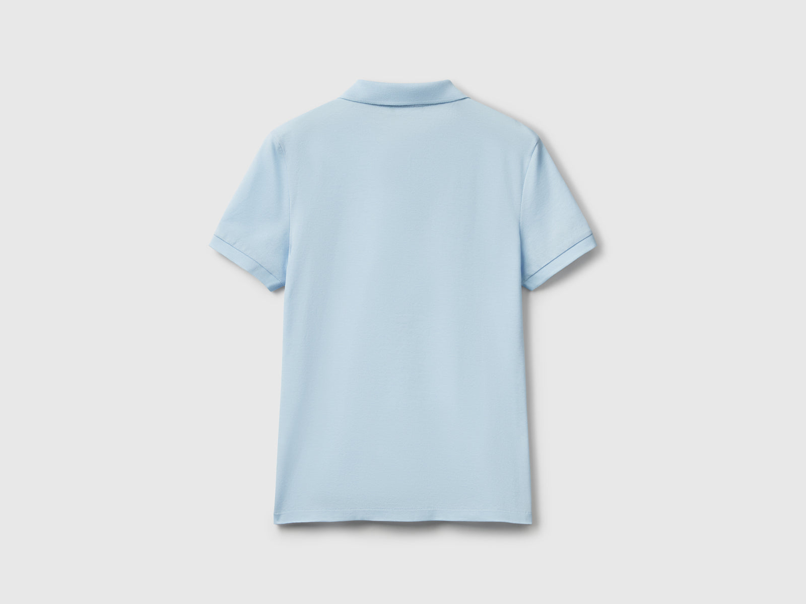 Polo slim fit in cotone stretch da donna celeste 2 | Benetton Outlet