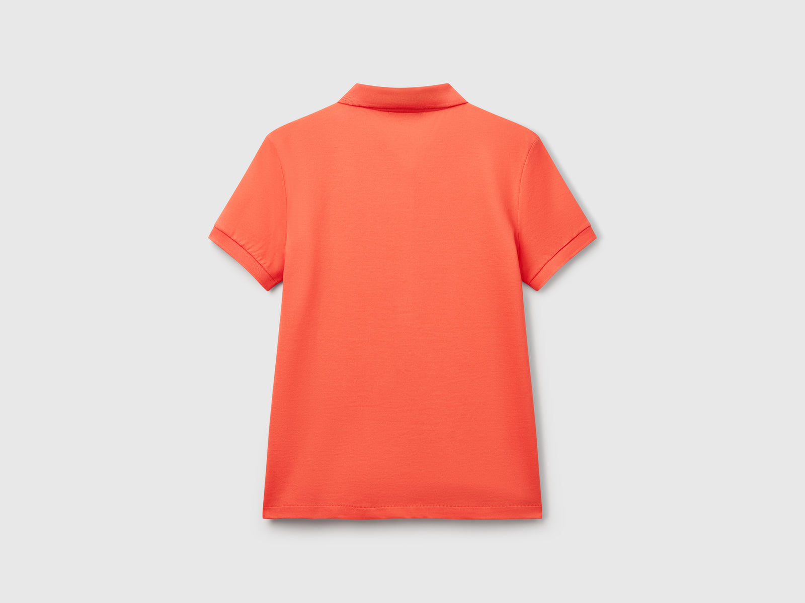 Polo slim fit in cotone stretch da donna arancione 2 | Benetton Outlet