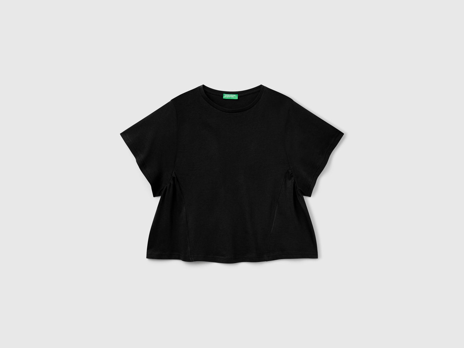 Maglietta comfort fit da donna nero | Benetton Outlet