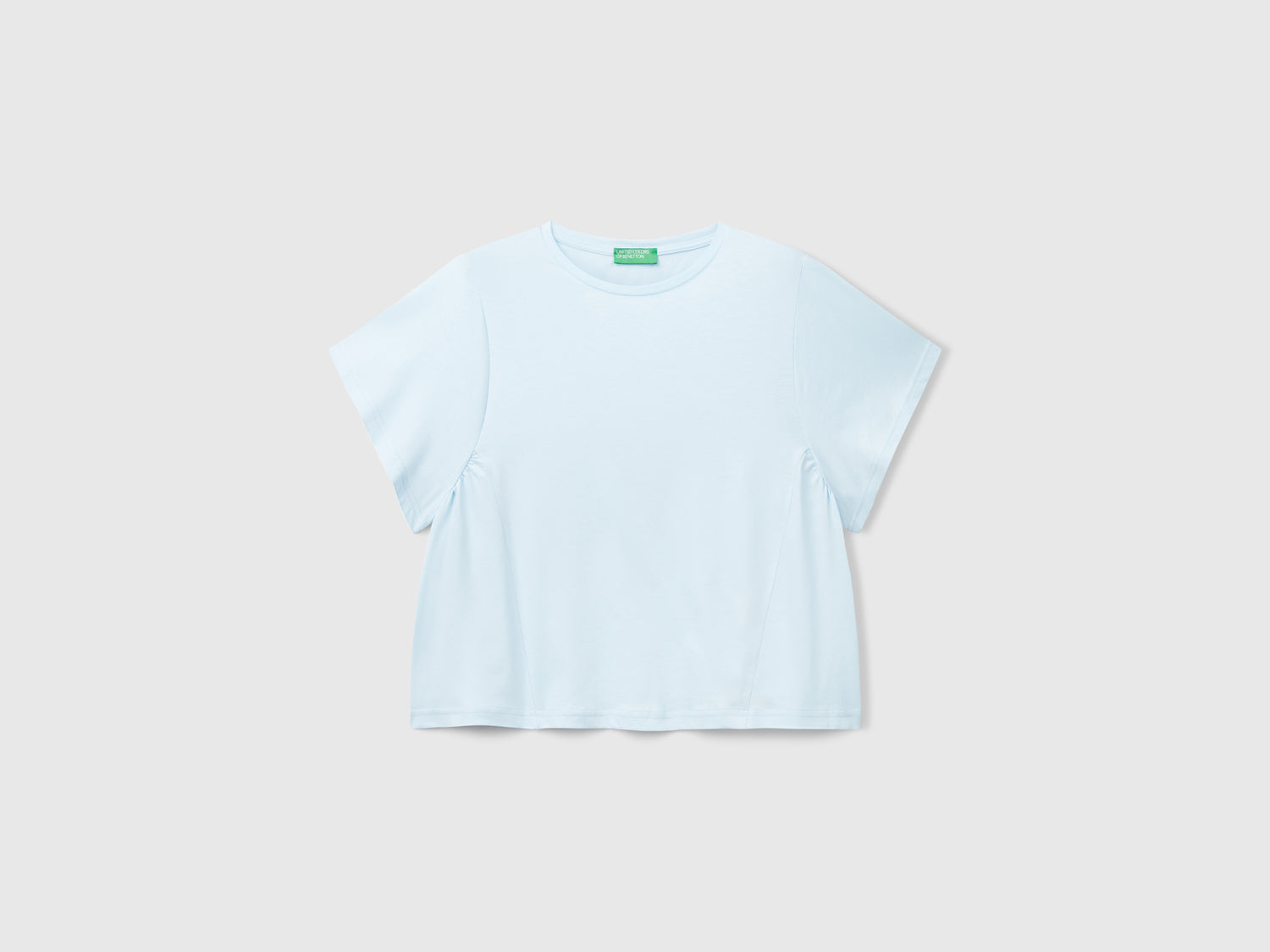 Comfort fit T-shirt da donna celeste | Benetton Outlet