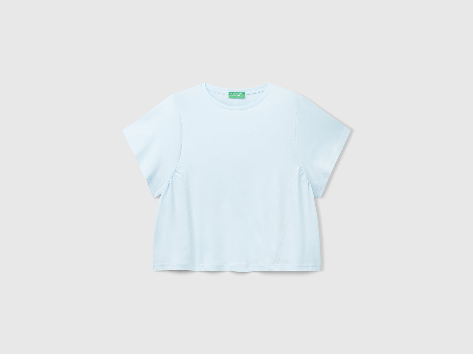 Maglietta comfort fit da donna celeste | Benetton Outlet