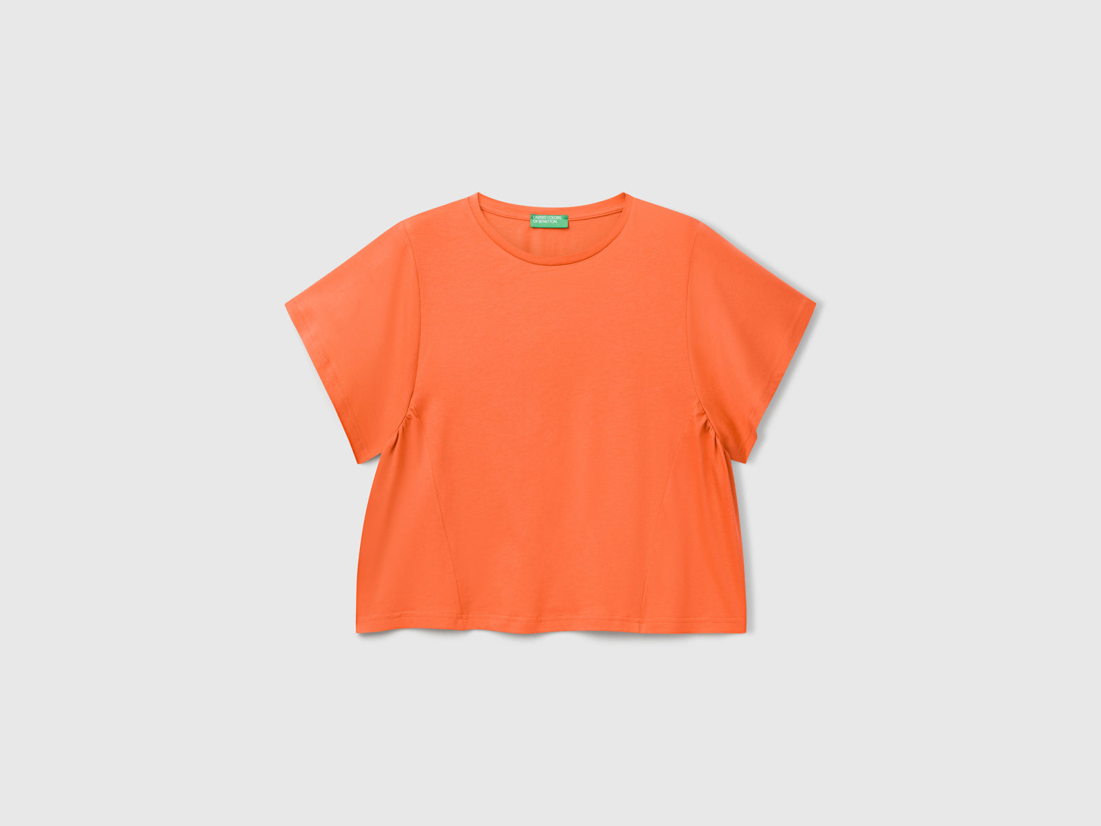 Maglietta comfort fit da donna arancione | Benetton Outlet