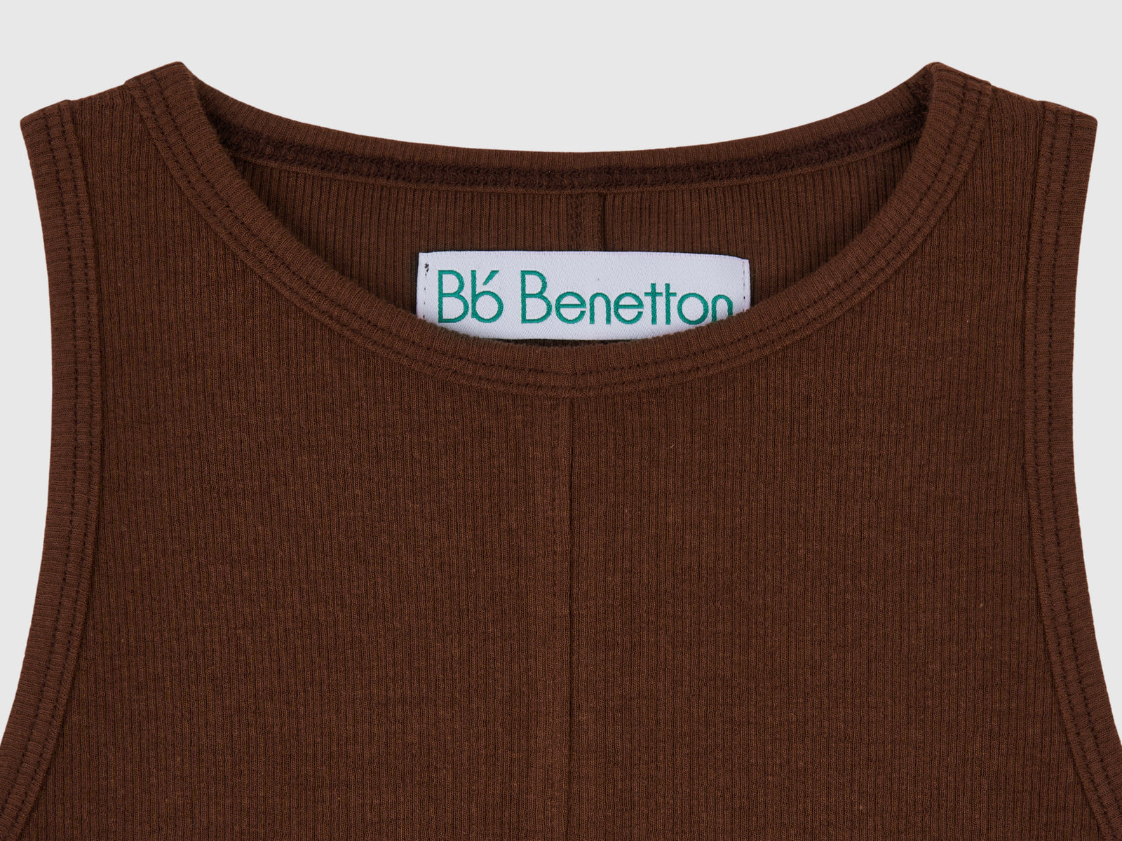 Canotta in misto cotone e Modal stretch da donna marrone scuro 3 | Benetton Outlet