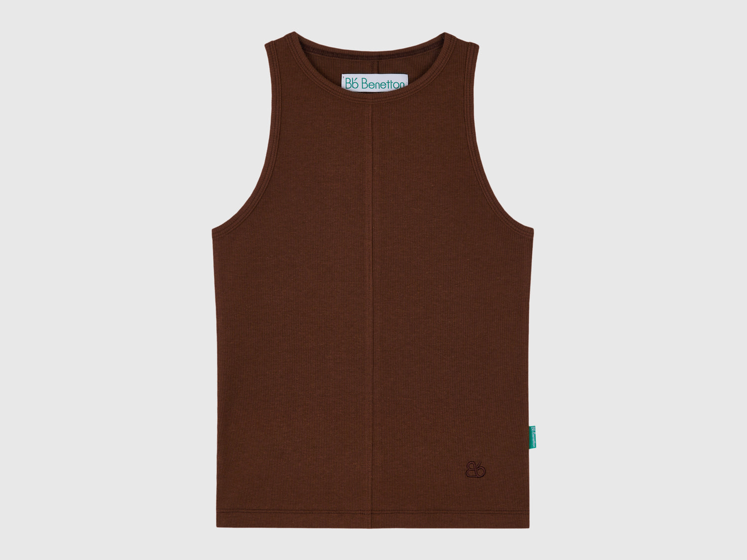 Canotta in misto cotone e Modal stretch da donna marrone scuro | Benetton Outlet