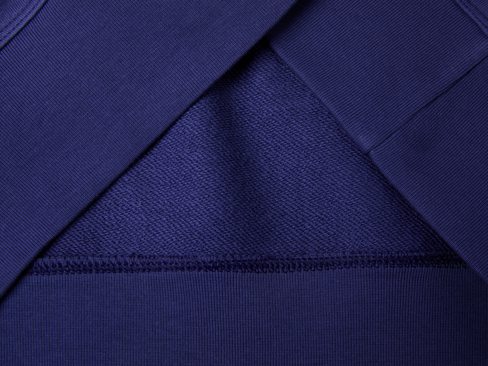 Felpa 100% cotone con stampa logo da donna blu 3 | Benetton Outlet