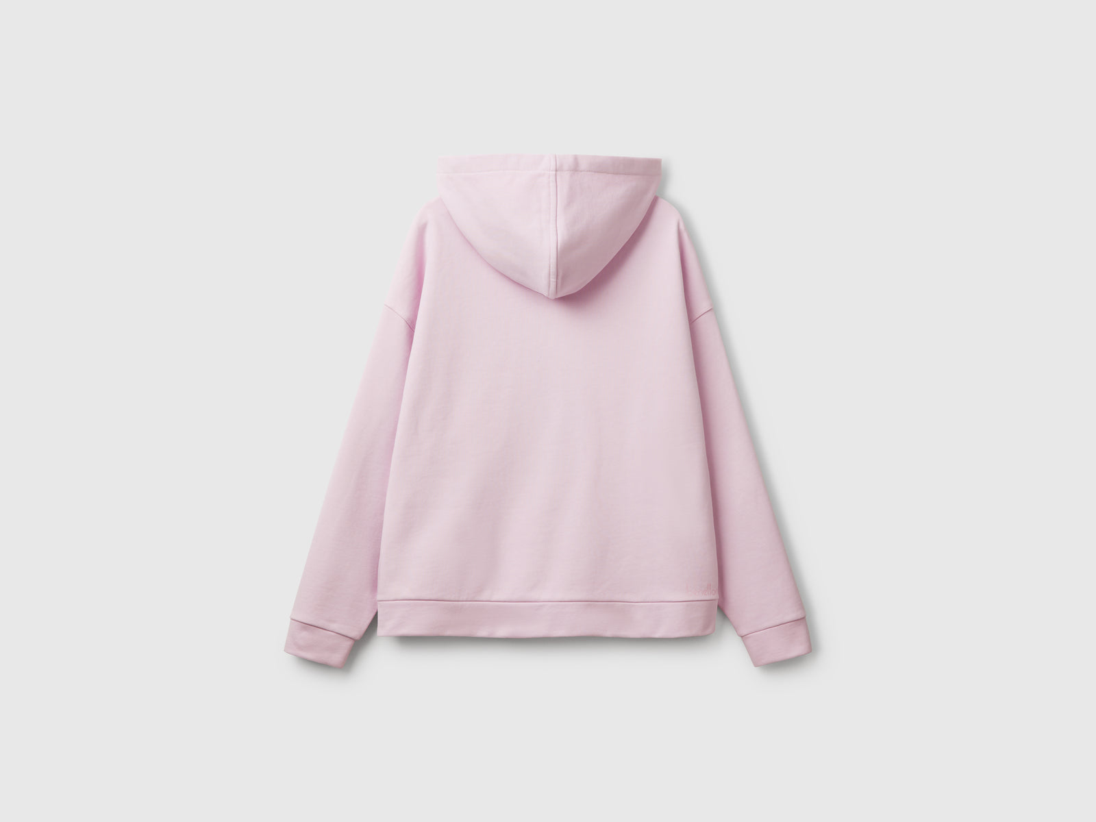 Felpa 100% cotone con zip e cappuccio da donna lilla 2 | Benetton Outlet