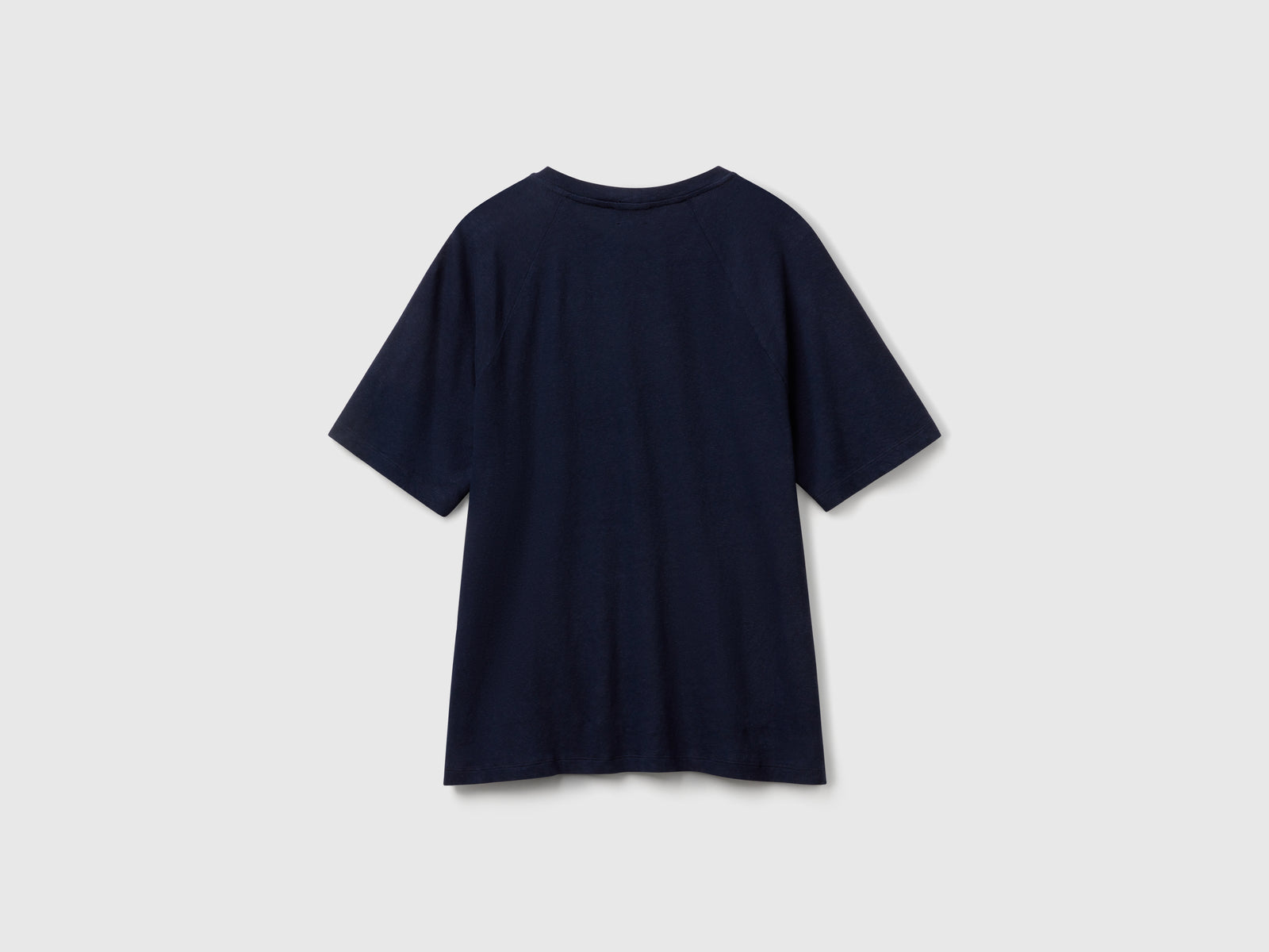 T-shirt in misto lino da uomo blu scuro 2 | Benetton Outlet