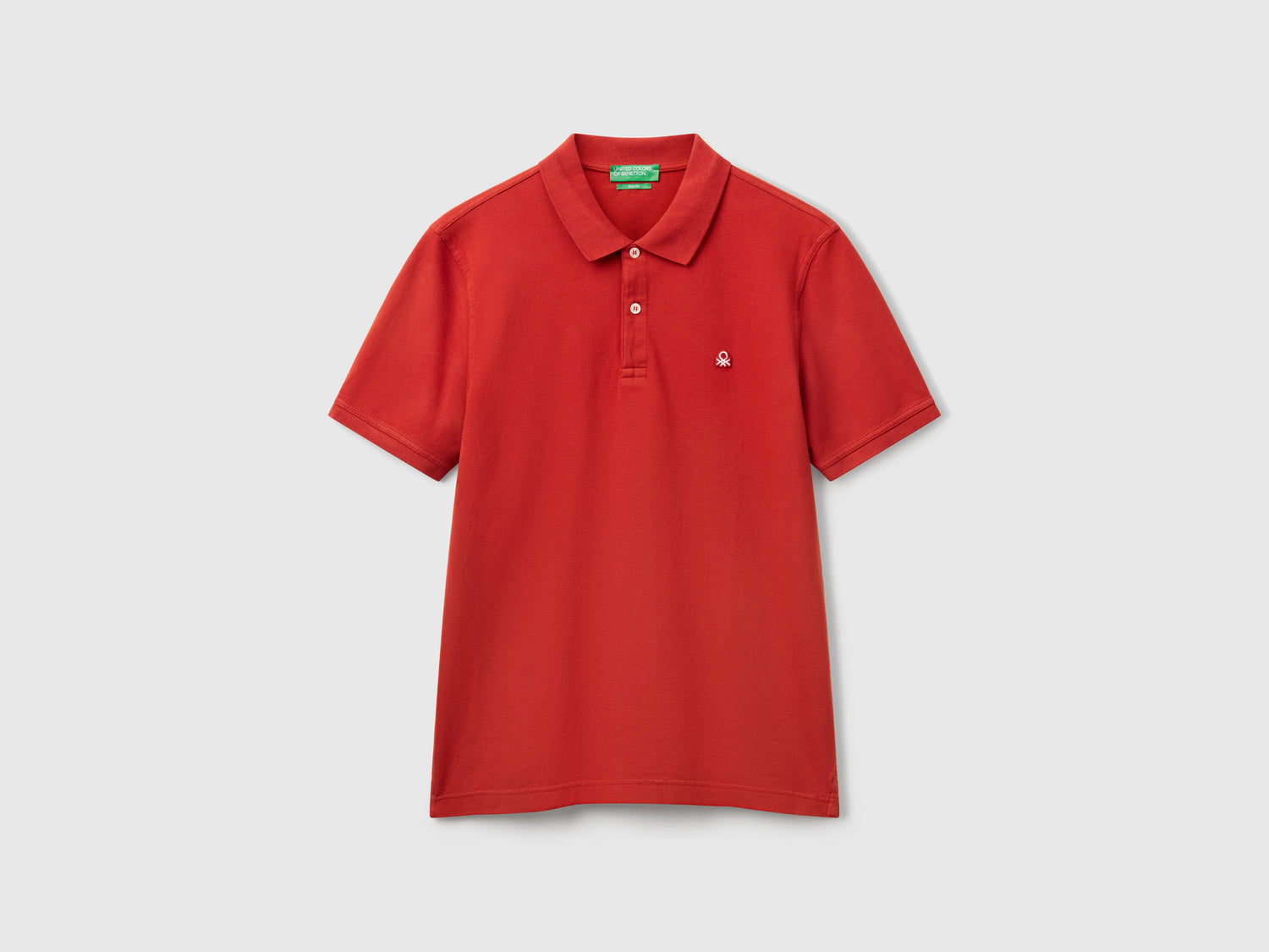 Polo rosso scuro slim fit da uomo rosso mattone | Benetton Outlet