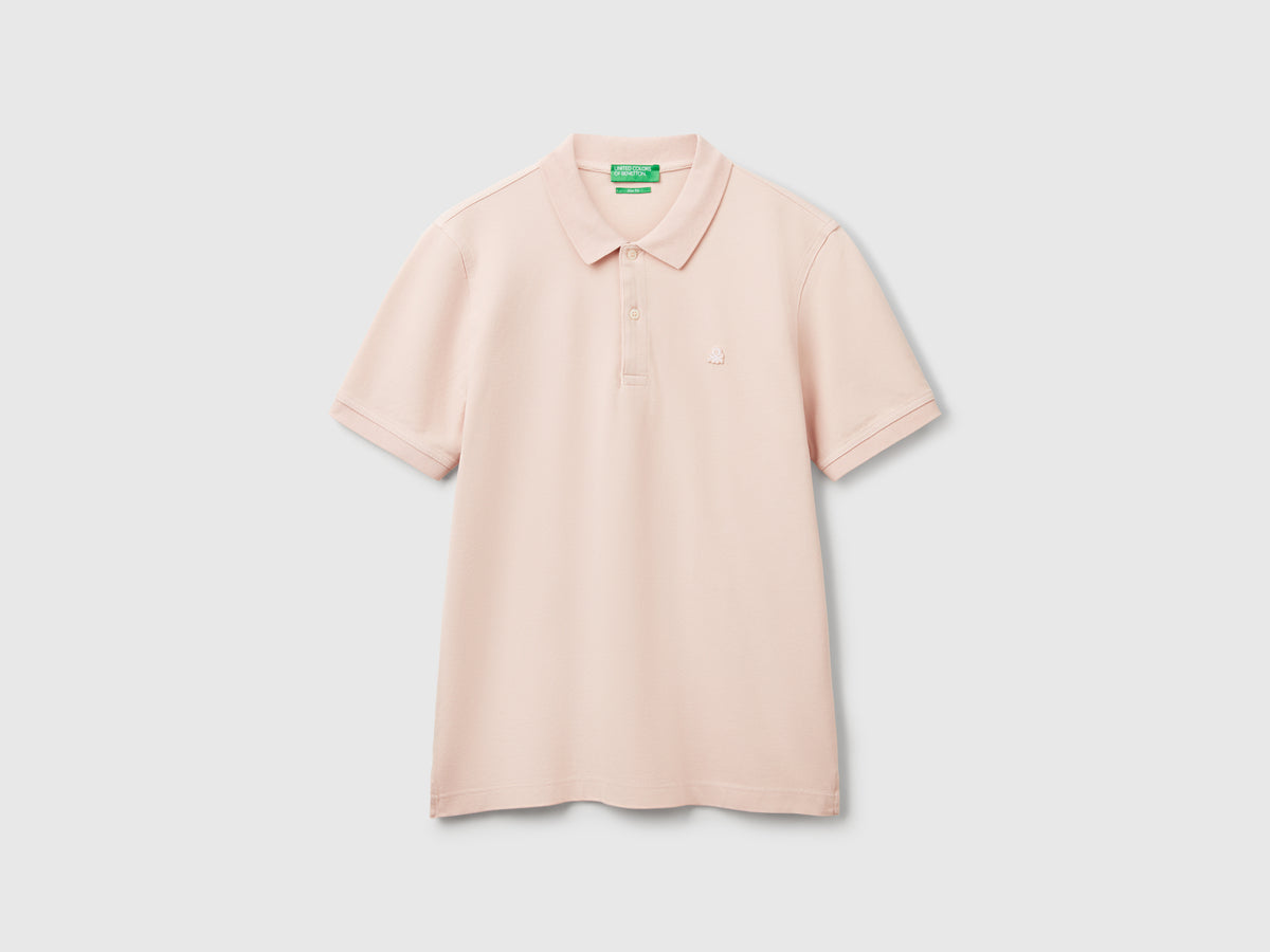 Polo rosa cipria slim fit