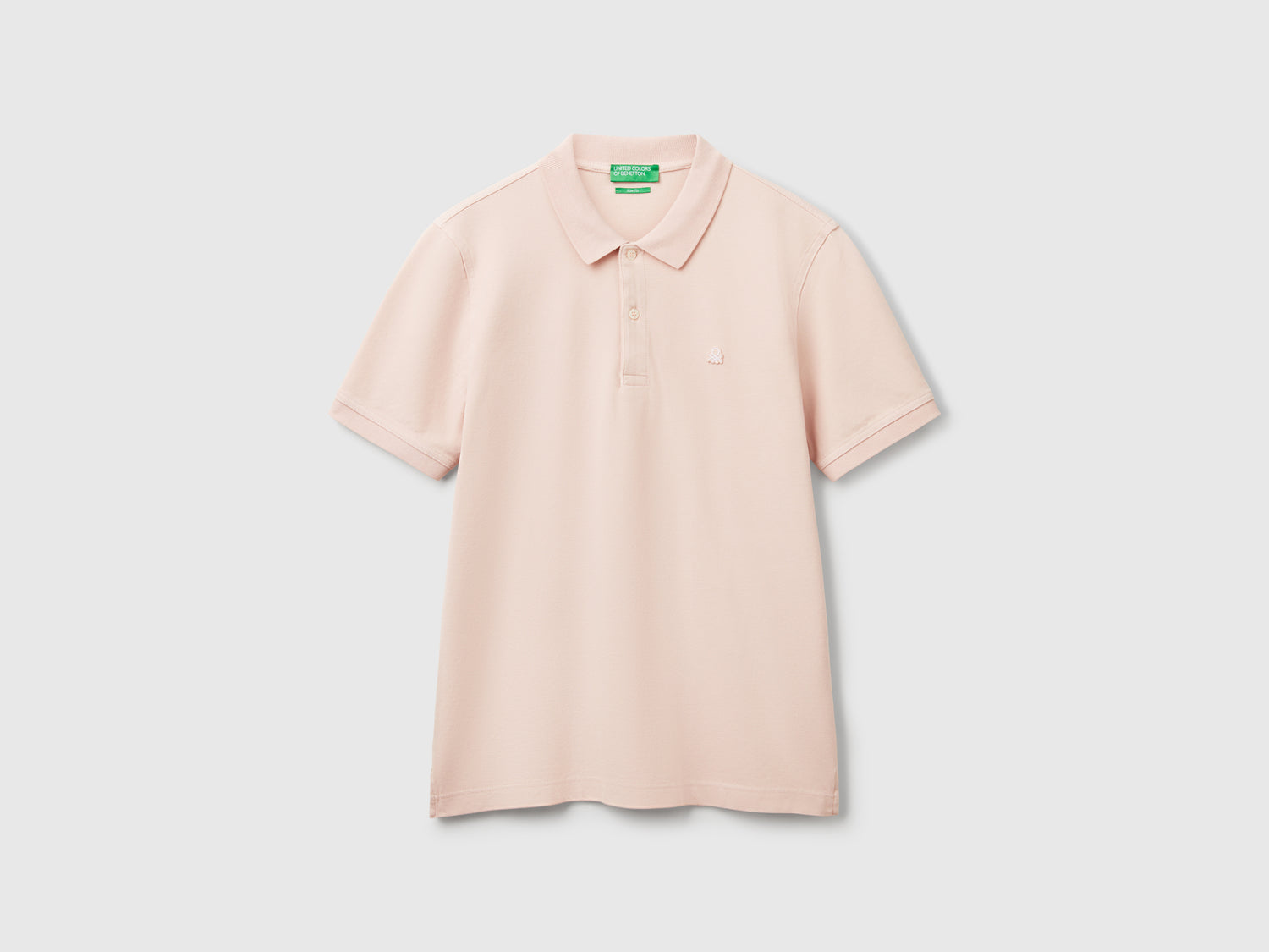 Polo rosa cipria slim fit da uomo rosa tenue | Benetton Outlet