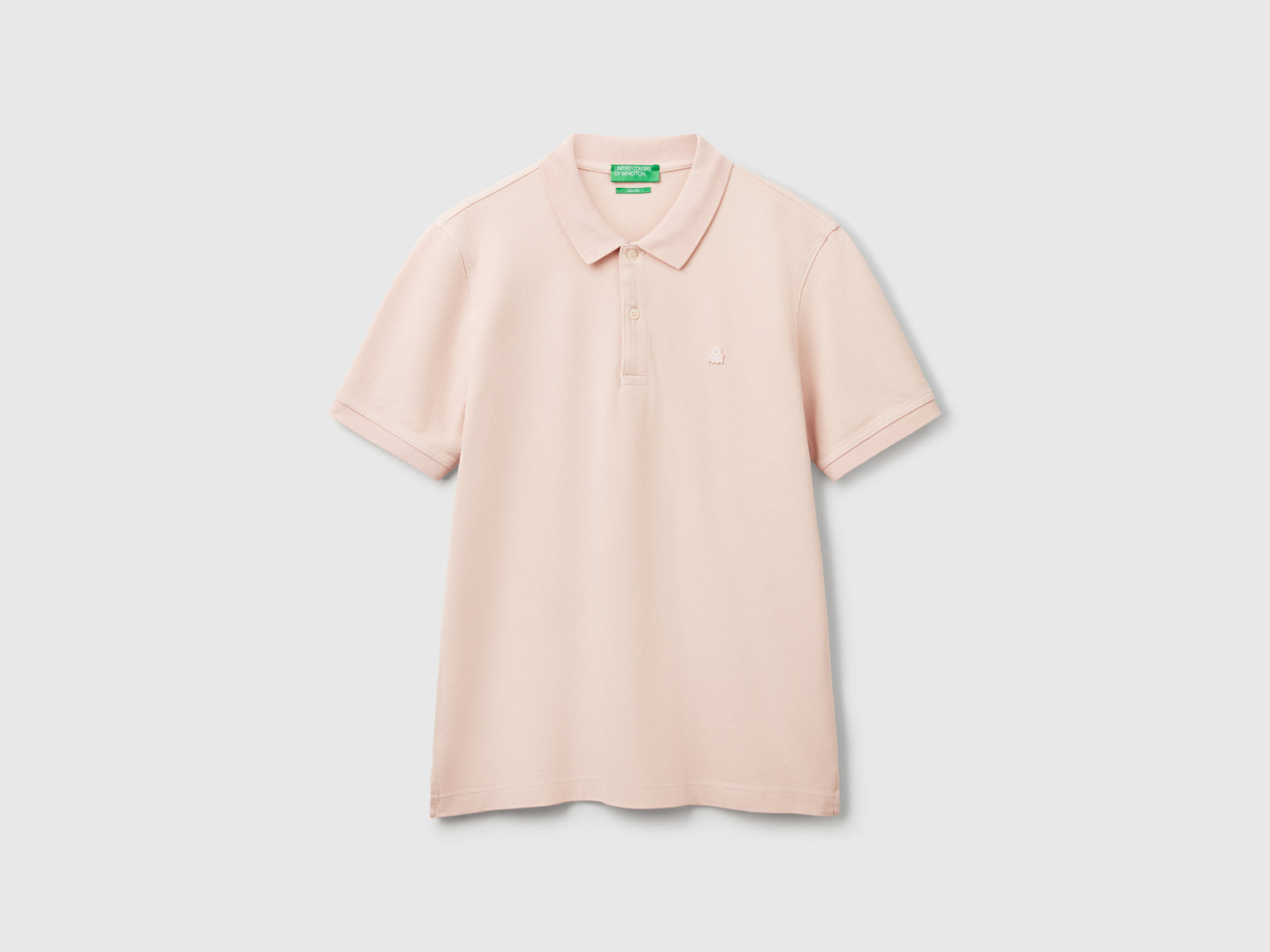 Polo rosa cipria slim fit da uomo rosa tenue | Benetton Outlet