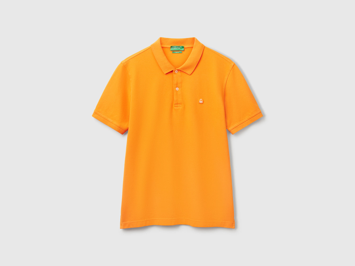 Polo giallo ocra slim fit da uomo senape | Benetton Outlet