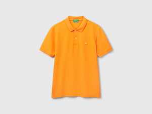 Polo giallo ocra slim fit